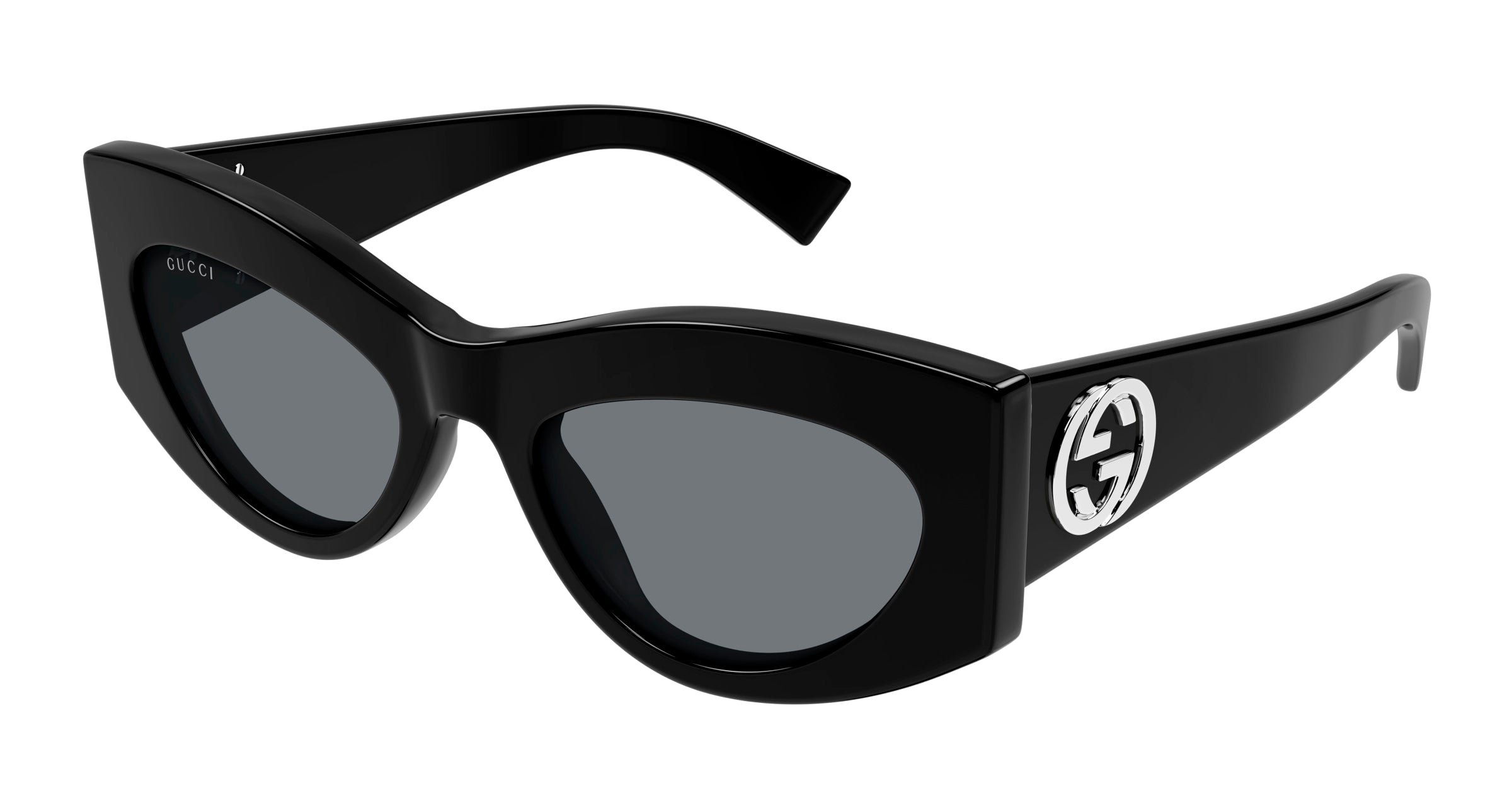 Gucci Donna Gucci GG1843S 001 Occhiali da sole Acetato Nero Fumo Cat Eye Gucci Donna Gucci GG1843S 001 Occhiali da sole Acetato Nero Fumo Cat Eye