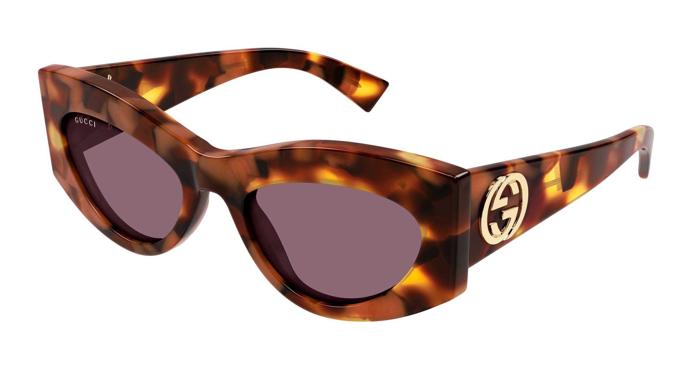 Gucci Donna Gucci GG1843S 003 Occhiali da sole Acetato Havana Viola Cat Eye Gucci Donna Gucci GG1843S 003 Occhiali da sole Acetato Havana Viola Cat Eye