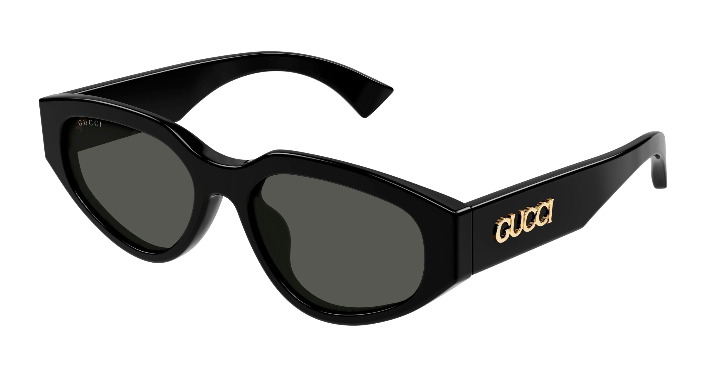 Gucci Donna Gucci GG1845SA 001 Occhiali da sole Acetato Nero Grigio Cat Eye