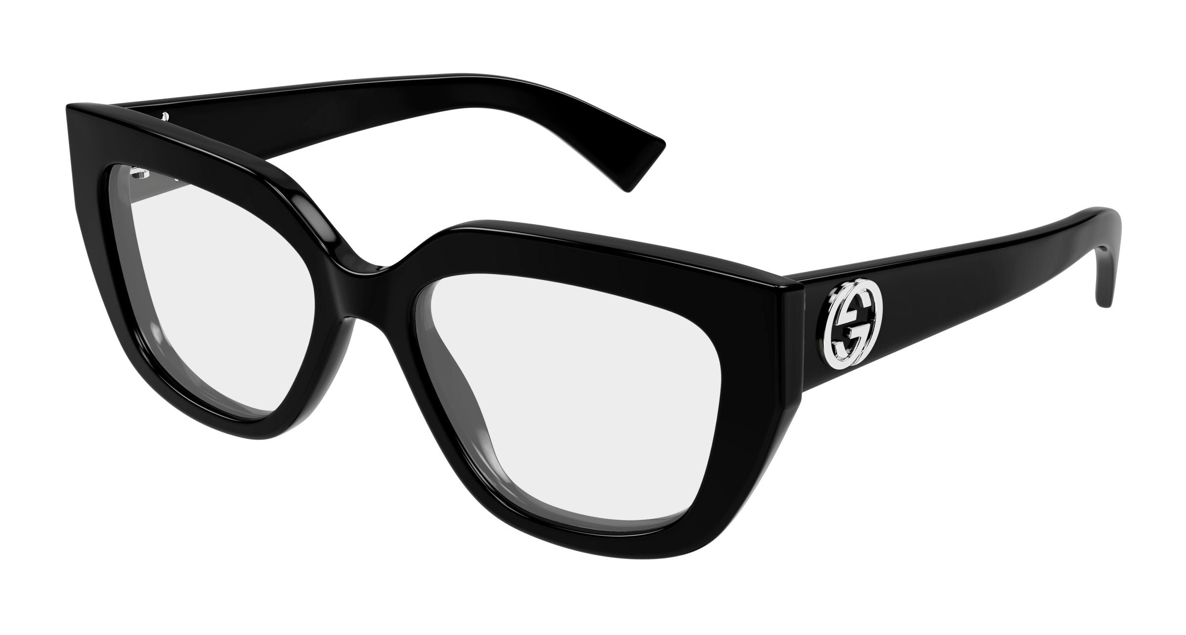Gucci Donna Gucci GG1847O 001 Montature da vista Acetato Nero Trasparente Cat Eye Gucci Donna Gucci GG1847O 001 Montature da vista Acetato Nero Trasparente Cat Eye