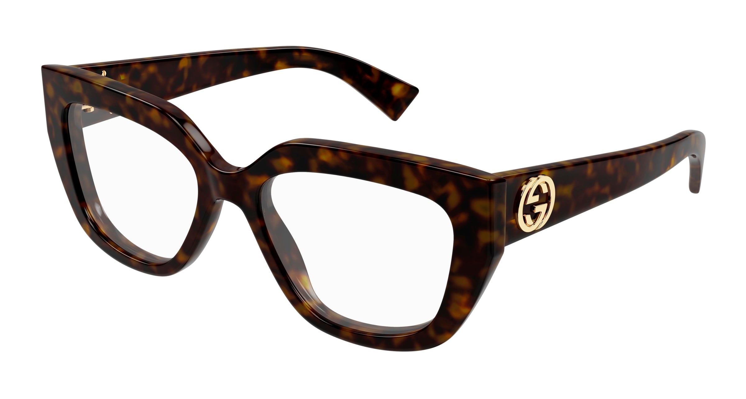 Gucci Donna Gucci GG1847O 004 Montature da vista Acetato Havana Trasparente Cat Eye Gucci Donna Gucci GG1847O 004 Montature da vista Acetato Havana Trasparente Cat Eye