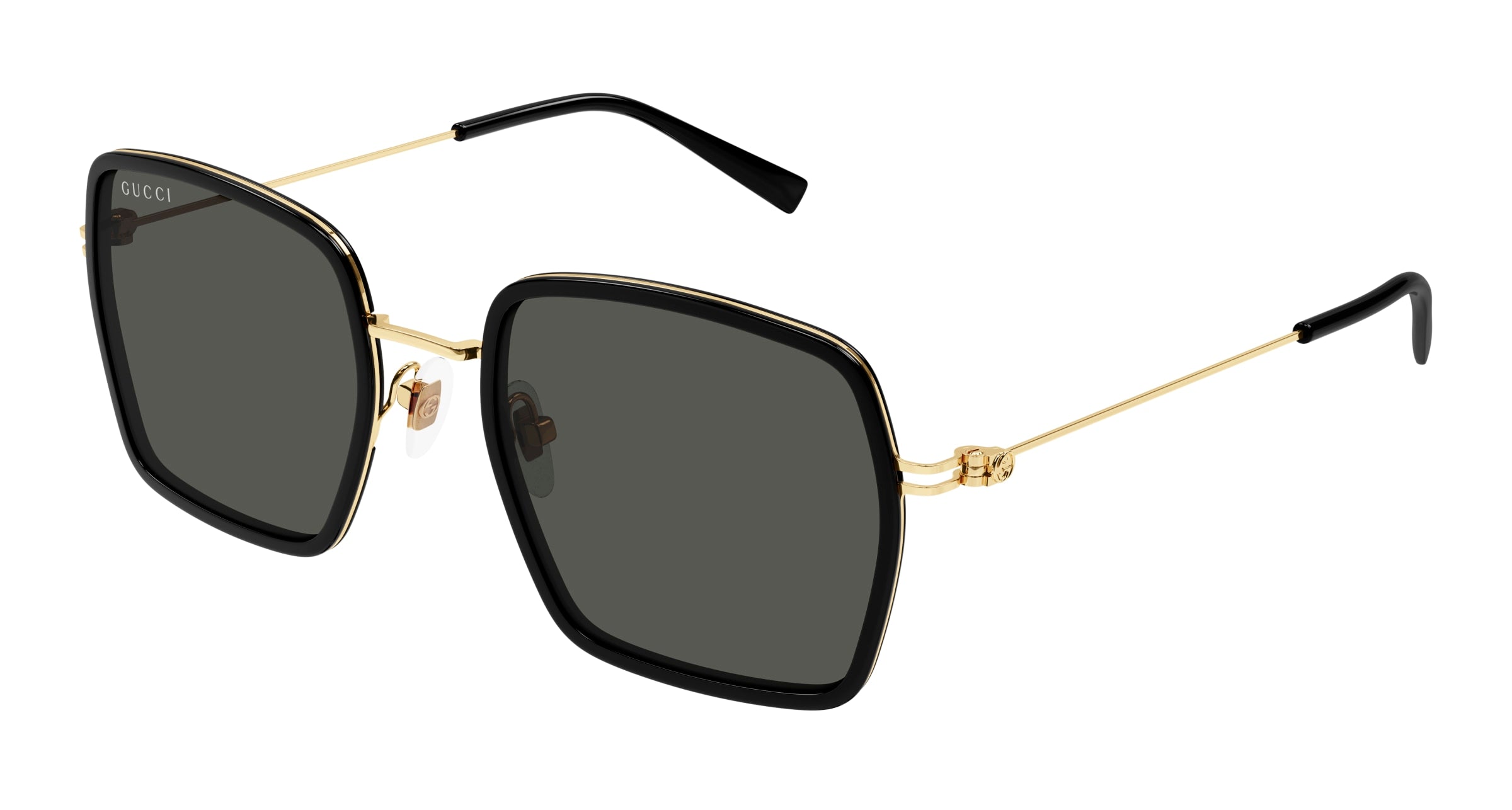 Gucci Donna Gucci GG1848S 001 Occhiali da sole Iniettato Nero Grigio Squadrata