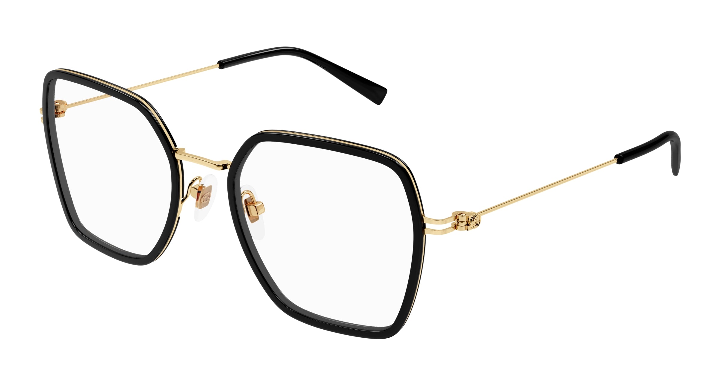 Gucci Donna Gucci GG1850O 001 Montature da vista Iniettato Nero Trasparente Squadrata