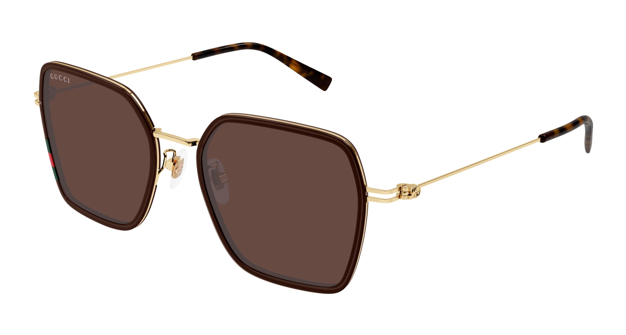 Gucci Donna Gucci GG1850SA 003 Occhiali da sole Iniettato Marrone Marrone Squadrata