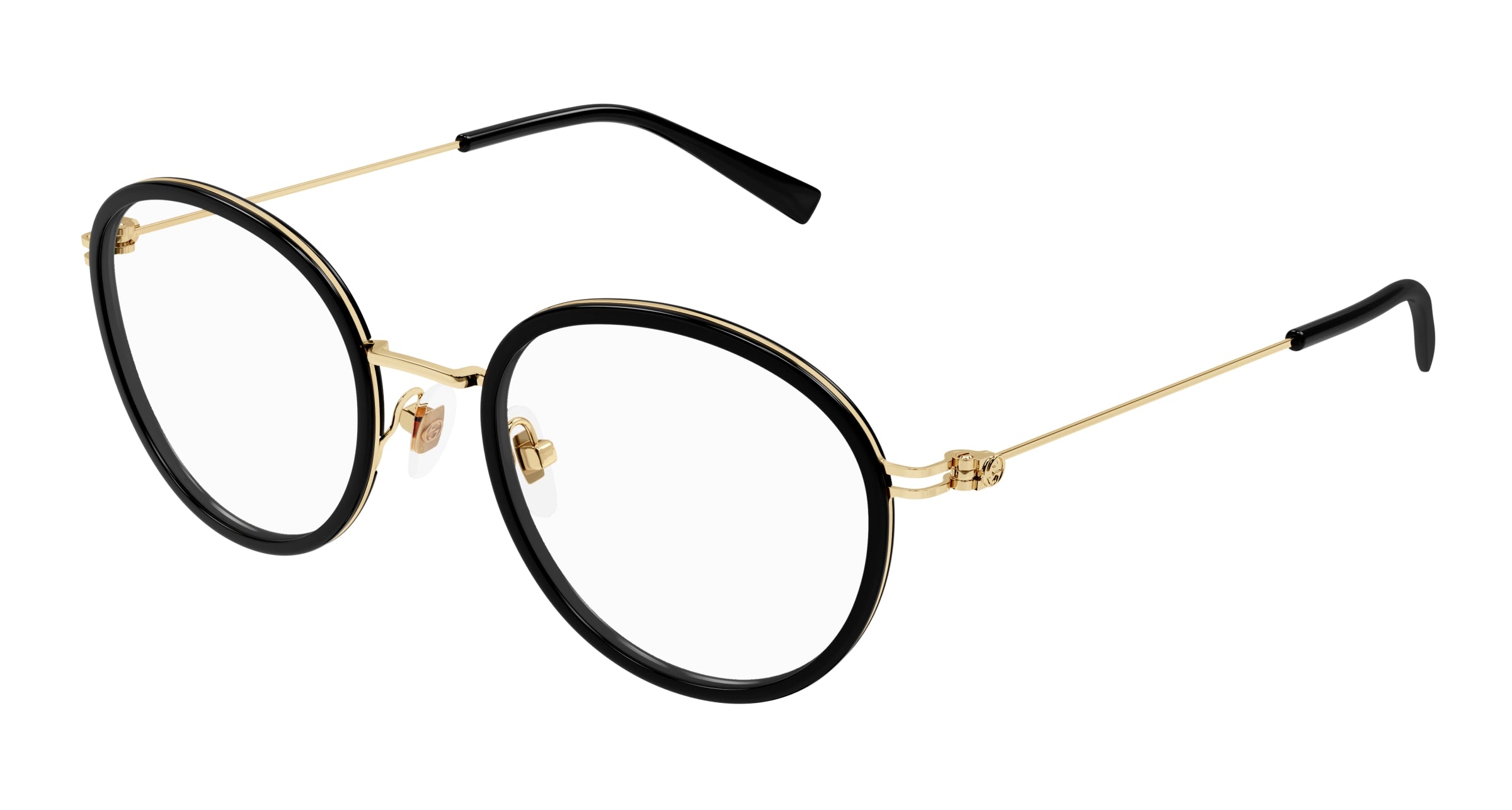 Gucci Donna Gucci GG1851O 001 Montature da vista Iniettato Nero Trasparente Rotonda