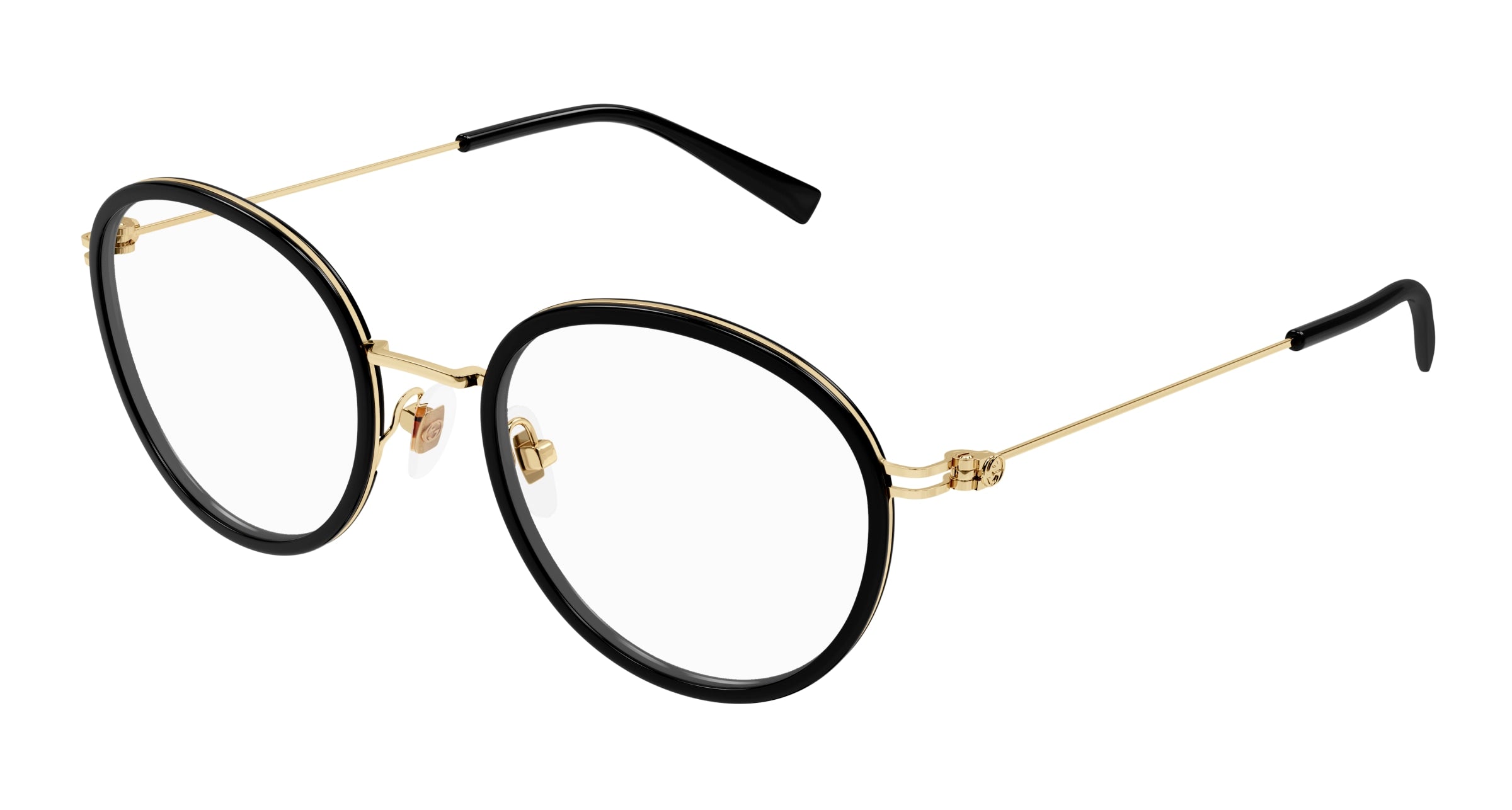 Gucci Donna Gucci GG1851OA 005 Montature da vista Iniettato Nero Trasparente Rotonda