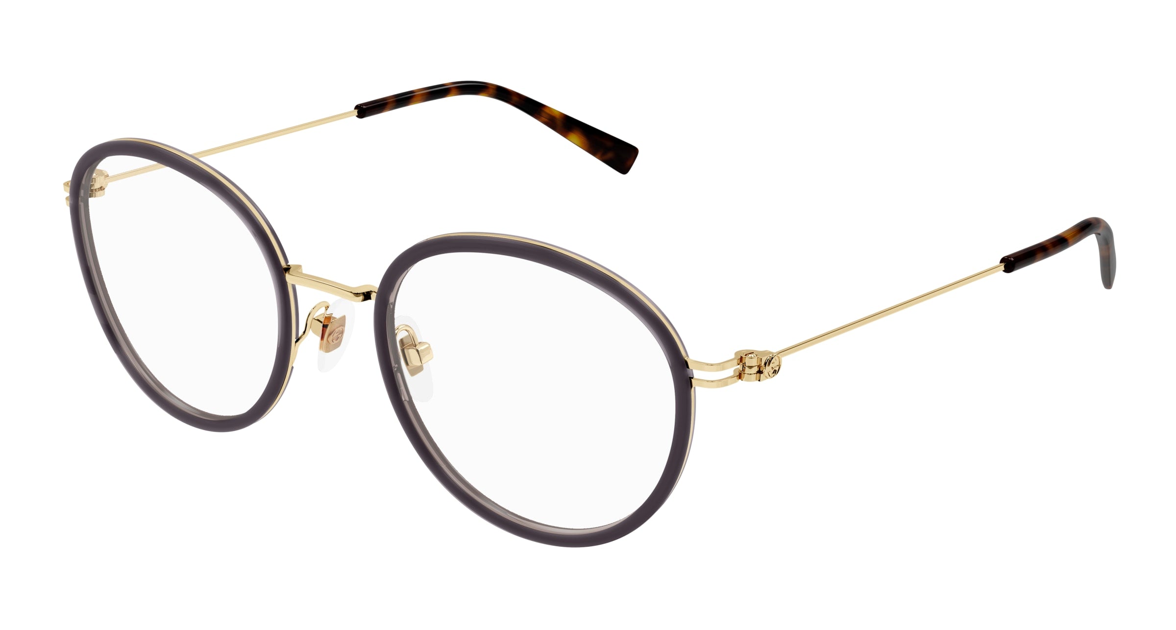 Gucci Donna Gucci GG1851OA 007 Montature da vista Iniettato Marrone Trasparente Rotonda Gucci Donna Gucci GG1851OA 007 Montature da vista Iniettato Marrone Trasparente Rotonda