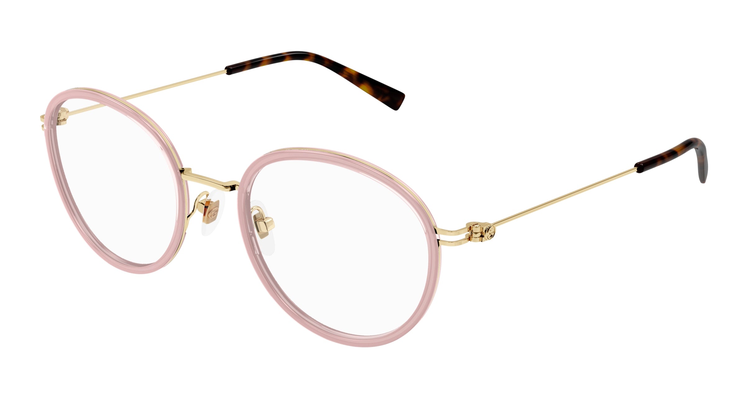 Gucci Donna Gucci GG1851OA 008 Montature da vista Iniettato Rosa Trasparente Rotonda