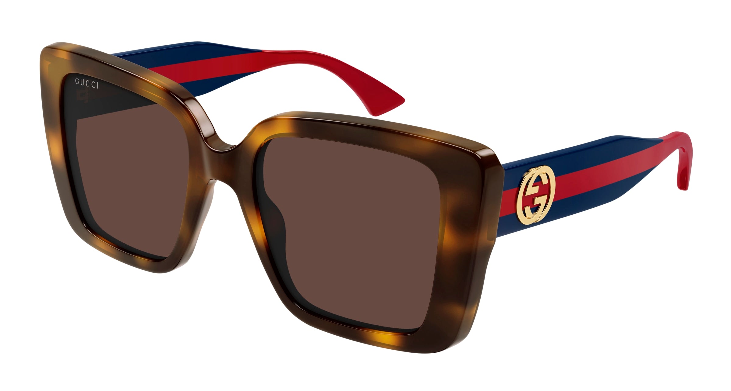 Gucci Donna Gucci GG1861S 002 Occhiali da sole Acetato Havana Marrone Squadrata
