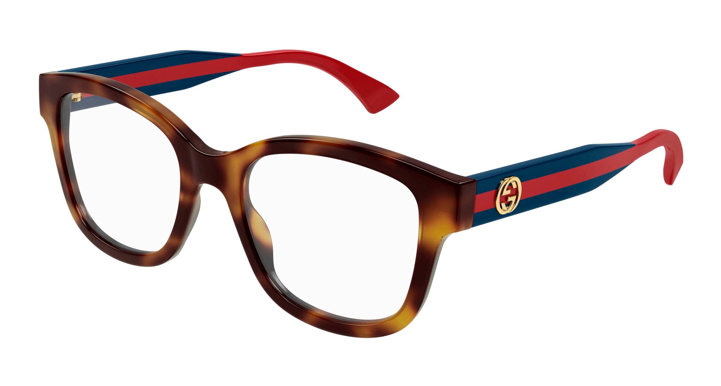 Gucci Donna Gucci GG1863O 002 Montature da vista Acetato Havana Trasparente Squadrata Gucci Donna Gucci GG1863O 002 Montature da vista Acetato Havana Trasparente Squadrata