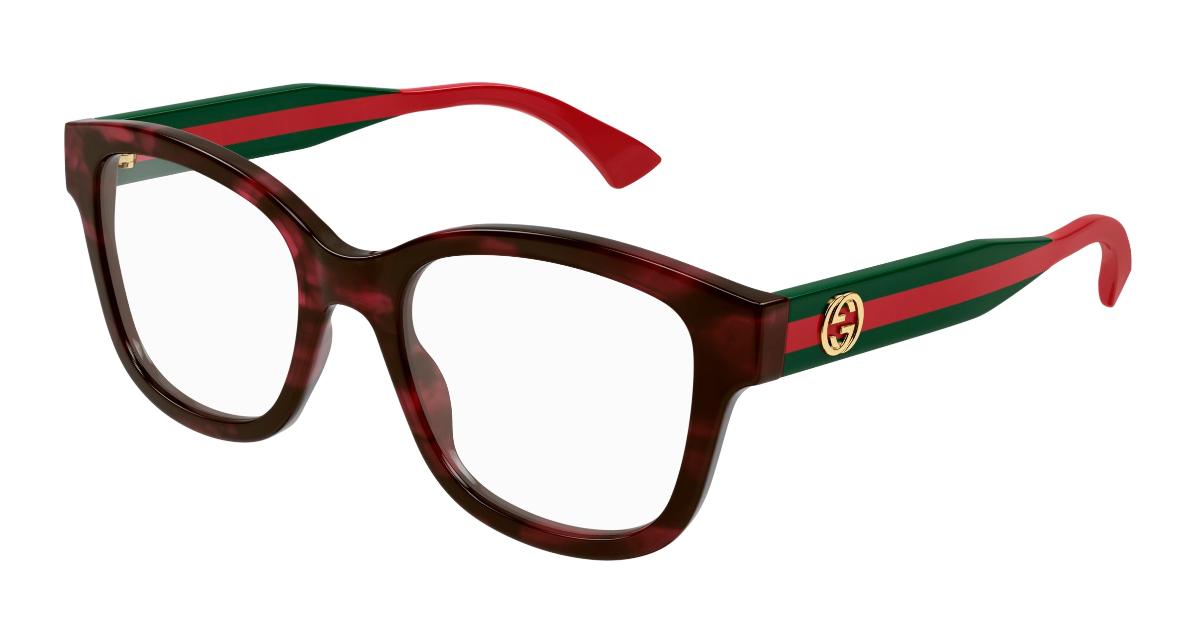 Gucci Donna Gucci GG1863O 003 Montature da vista Acetato Havana Trasparente Squadrata Gucci Donna Gucci GG1863O 003 Montature da vista Acetato Havana Trasparente Squadrata