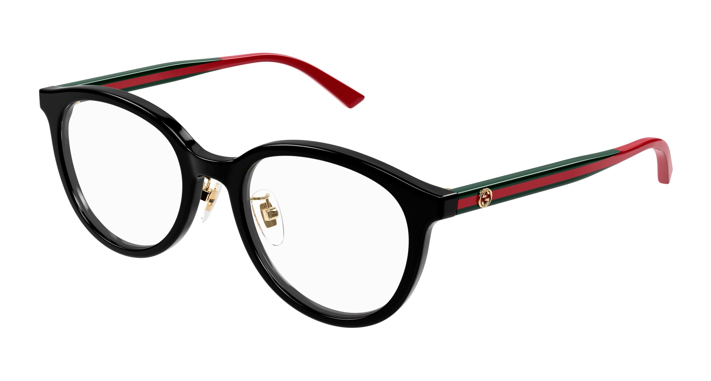 Gucci Donna Gucci GG1867OK 001 Montature da vista Acetato Nero Trasparente Rotonda