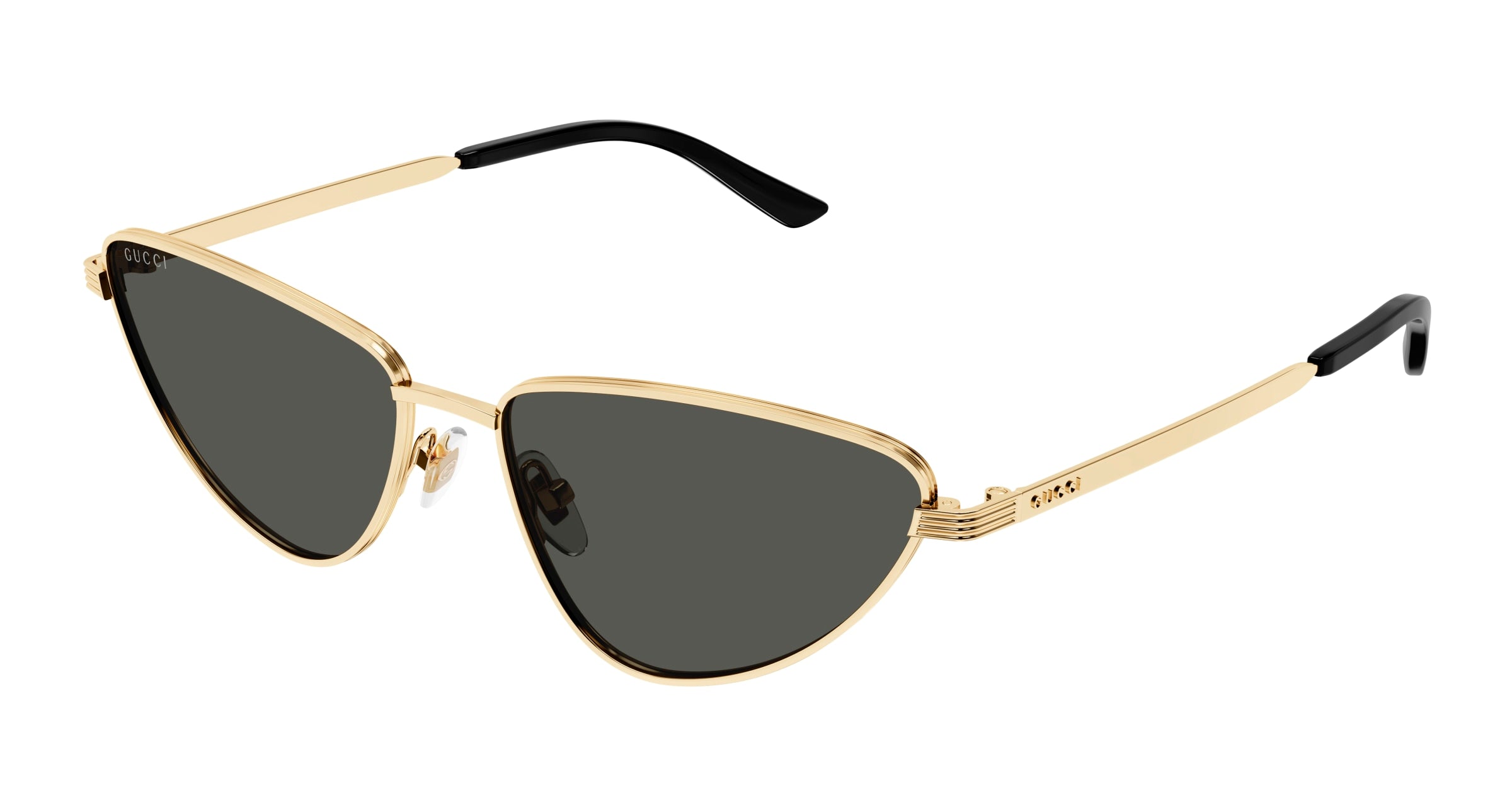 Gucci Donna Gucci GG1879S 001 Occhiali da sole Metallo Oro Grigio Cat Eye