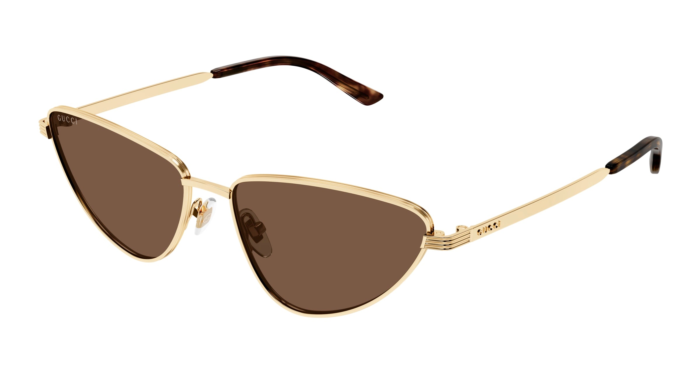 Gucci Donna Gucci GG1879S 002 Occhiali da sole Metallo Oro Marrone Cat Eye Gucci Donna Gucci GG1879S 002 Occhiali da sole Metallo Oro Marrone Cat Eye