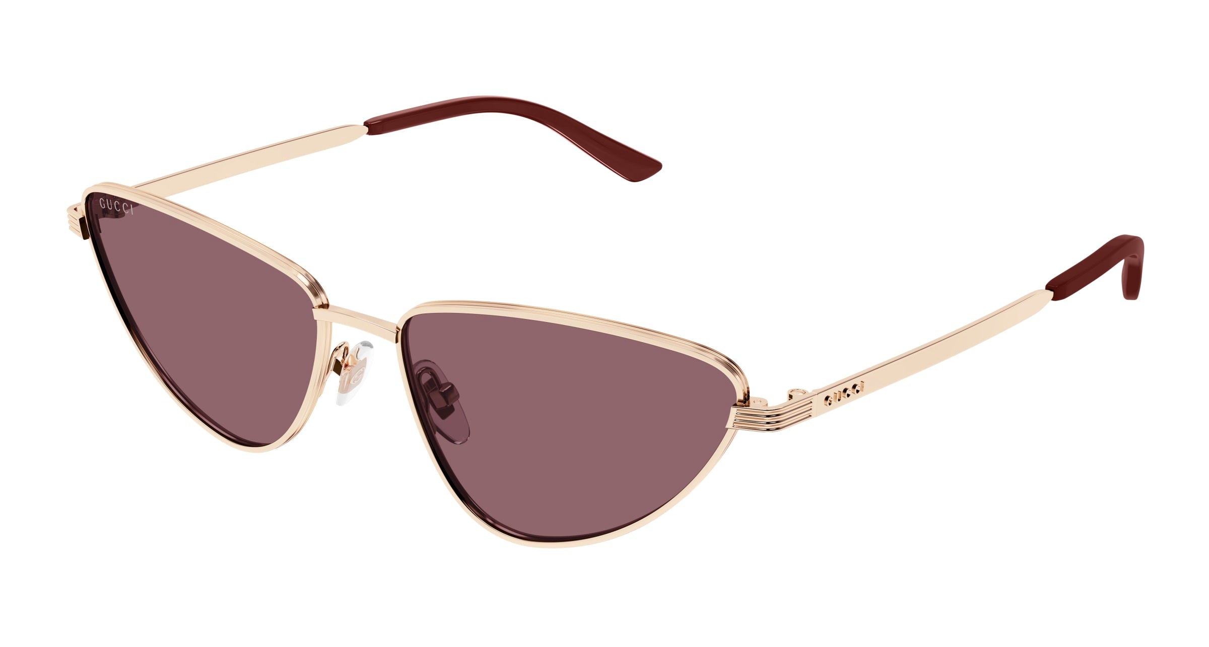 Gucci Donna Gucci GG1879S 003 Occhiali da sole Metallo Oro Rosso Cat Eye Gucci Donna Gucci GG1879S 003 Occhiali da sole Metallo Oro Rosso Cat Eye