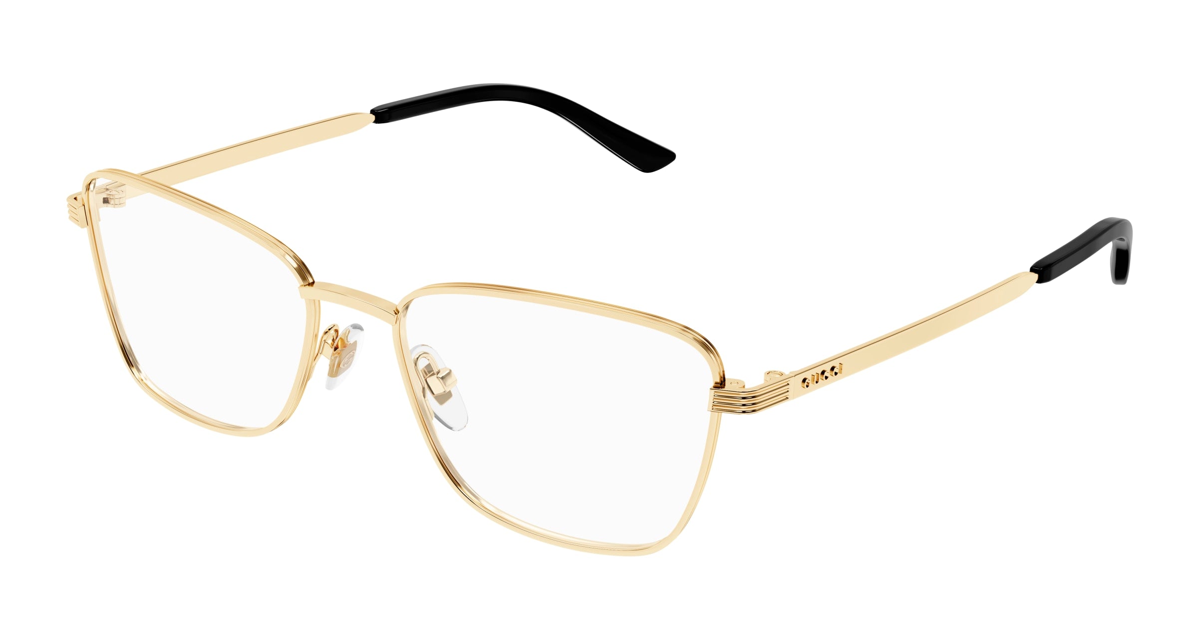 Gucci Donna Gucci GG1880O 001 Montature da vista Metallo Oro Trasparente Cat Eye Gucci Donna Gucci GG1880O 001 Montature da vista Metallo Oro Trasparente Cat Eye