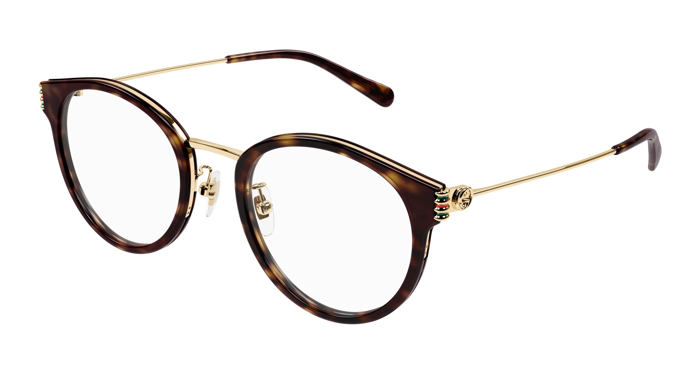 Gucci Donna Gucci GG1885OA 002 Montature da vista Acetato Havana Trasparente Rotonda Gucci Donna Gucci GG1885OA 002 Montature da vista Acetato Havana Trasparente Rotonda