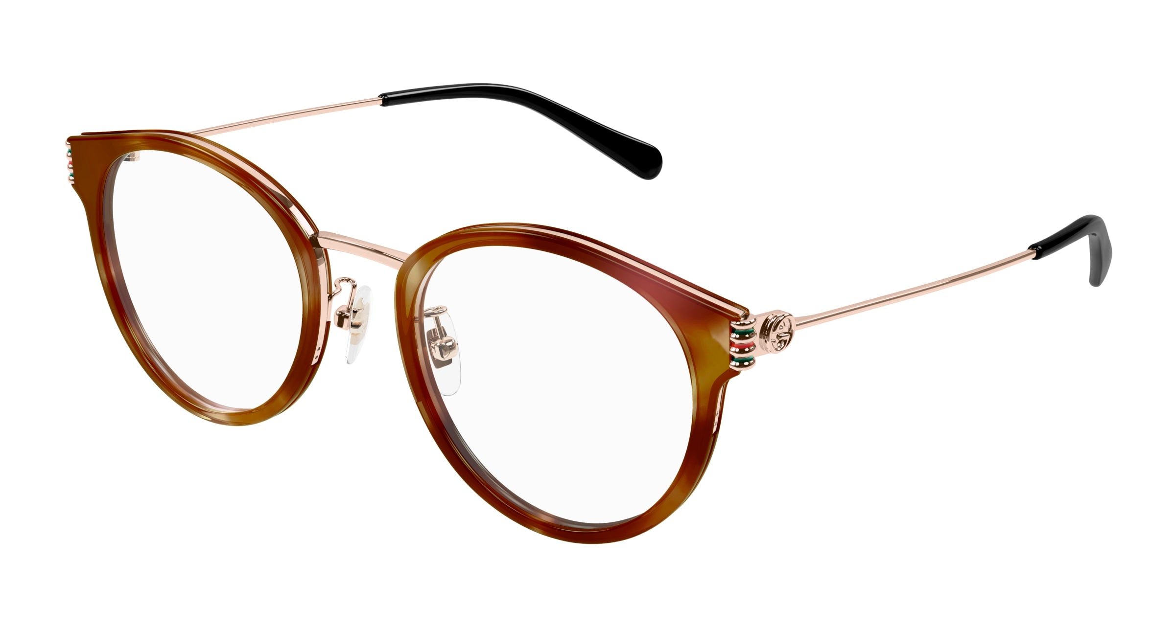 Gucci Donna Gucci GG1885OA 004 Montature da vista Acetato Havana Trasparente Rotonda Gucci Donna Gucci GG1885OA 004 Montature da vista Acetato Havana Trasparente Rotonda
