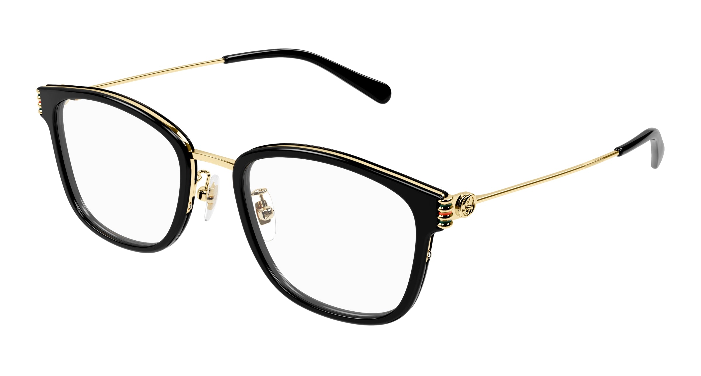 Gucci Donna Gucci GG1886OA 001 Montature da vista Acetato Nero Trasparente Rotonda