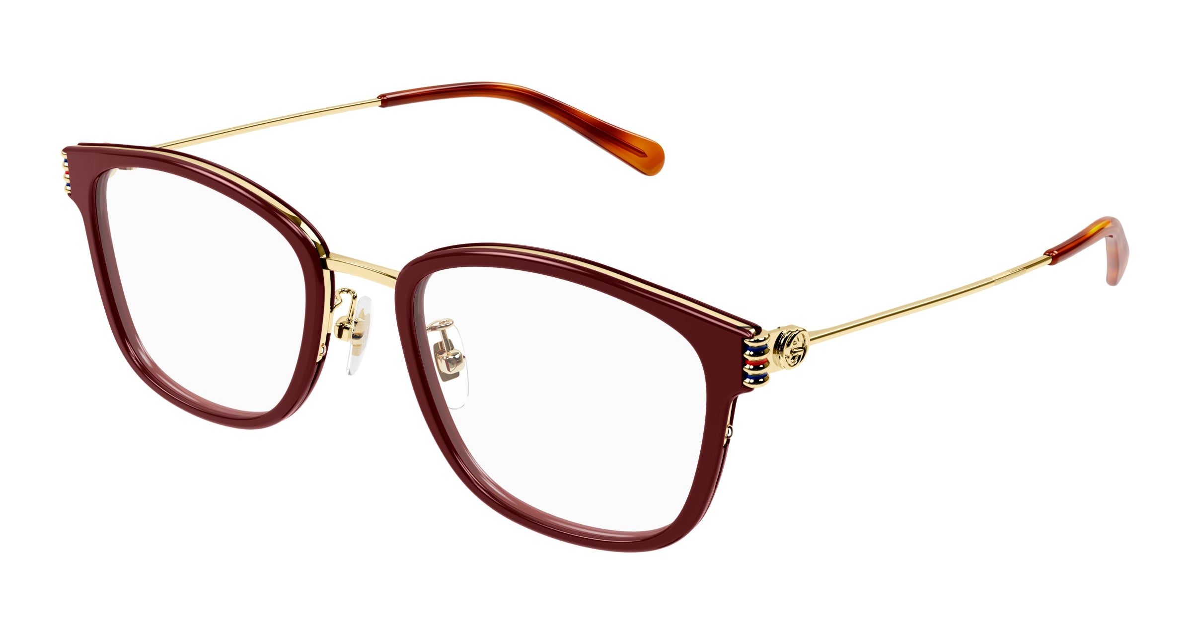 Gucci Donna Gucci GG1886OA 003 Montature da vista Acetato Bordeaux Trasparente Rotonda Gucci Donna Gucci GG1886OA 003 Montature da vista Acetato Bordeaux Trasparente Rotonda