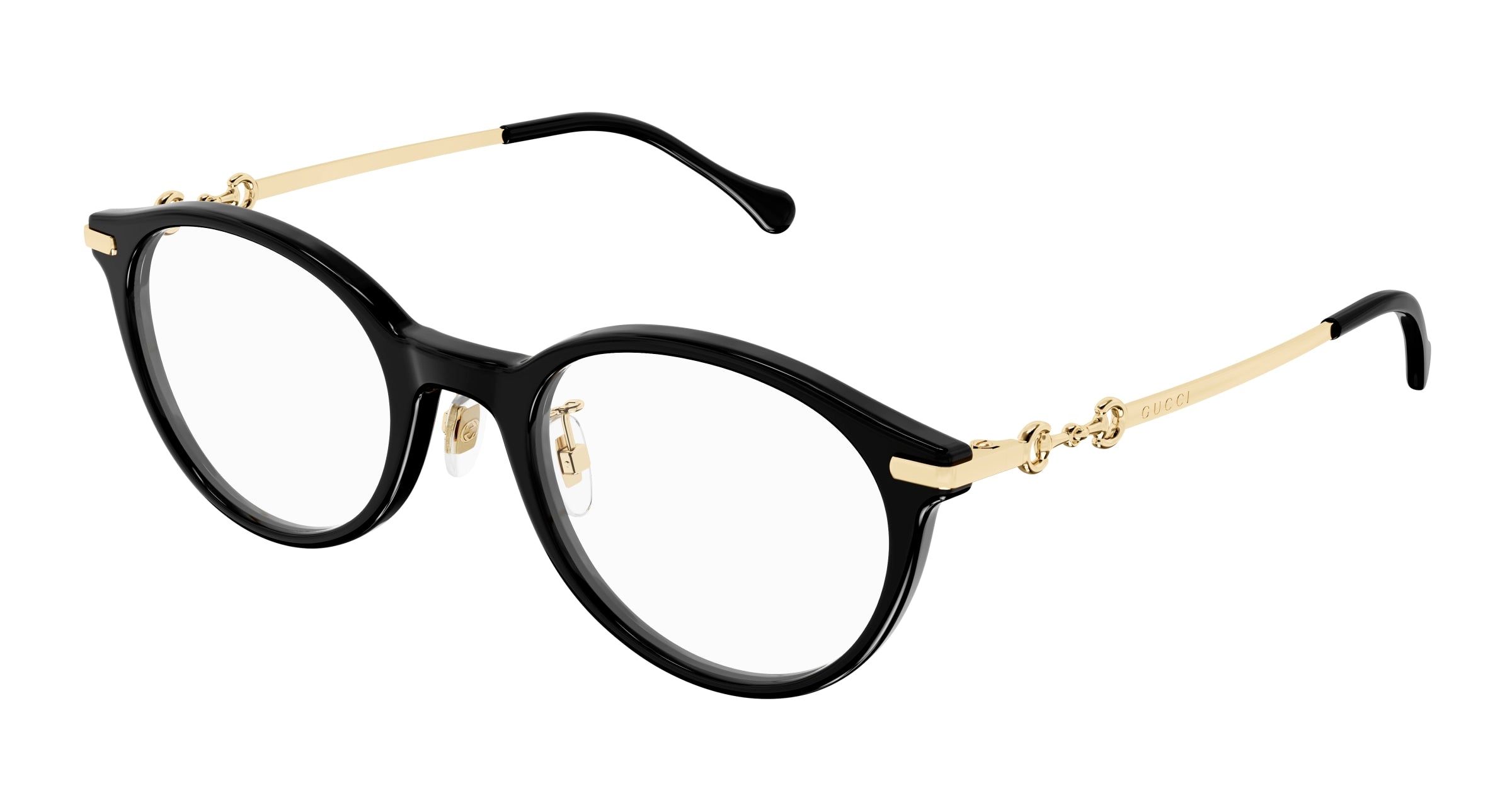 Gucci Donna Gucci GG1904OJ 001 Montature da vista Acetato Nero Trasparente Rotonda Gucci Donna Gucci GG1904OJ 001 Montature da vista Acetato Nero Trasparente Rotonda