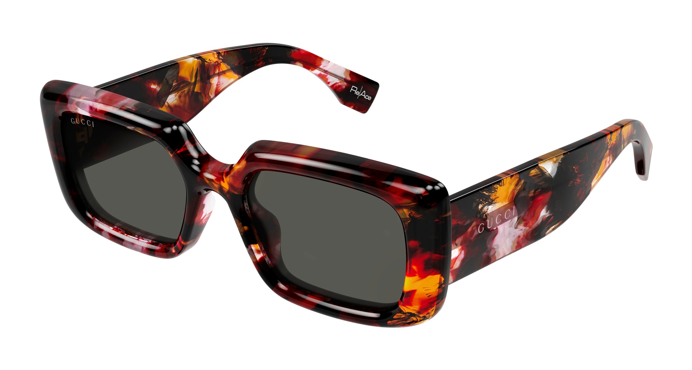Gucci Donna Gucci GG1906S 001 Occhiali da sole Acetato Bordeaux Grigio Squadrata Gucci Donna Gucci GG1906S 001 Occhiali da sole Acetato Bordeaux Grigio Squadrata