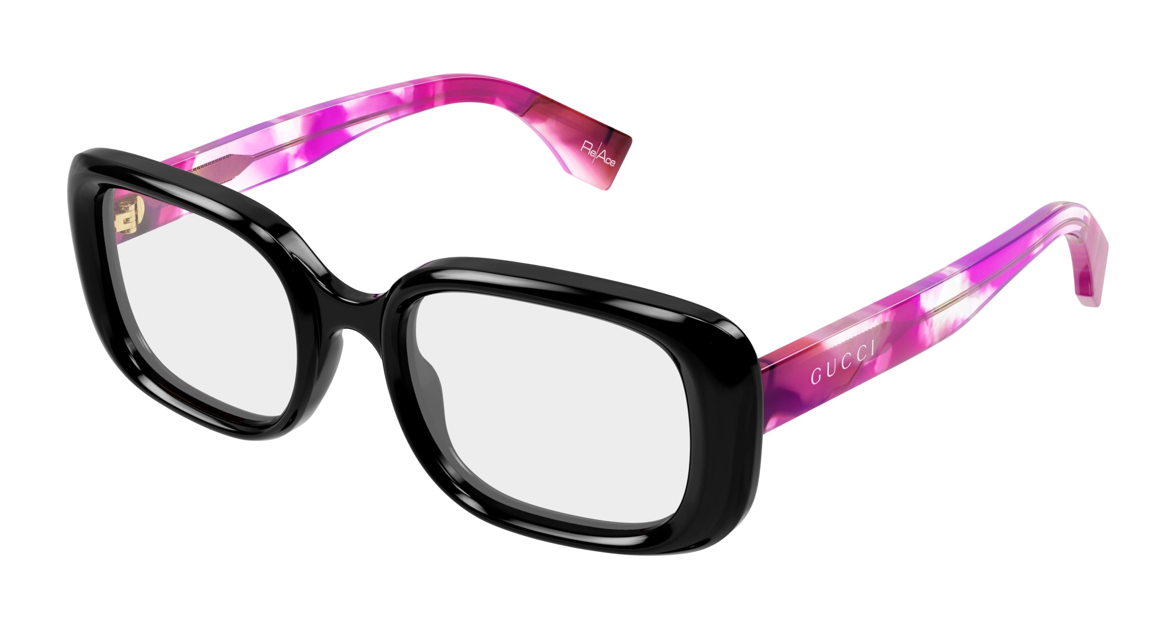 Gucci Donna Gucci GG1908O 002 Montature da vista Acetato Nero Trasparente Squadrata Gucci Donna Gucci GG1908O 002 Montature da vista Acetato Nero Trasparente Squadrata