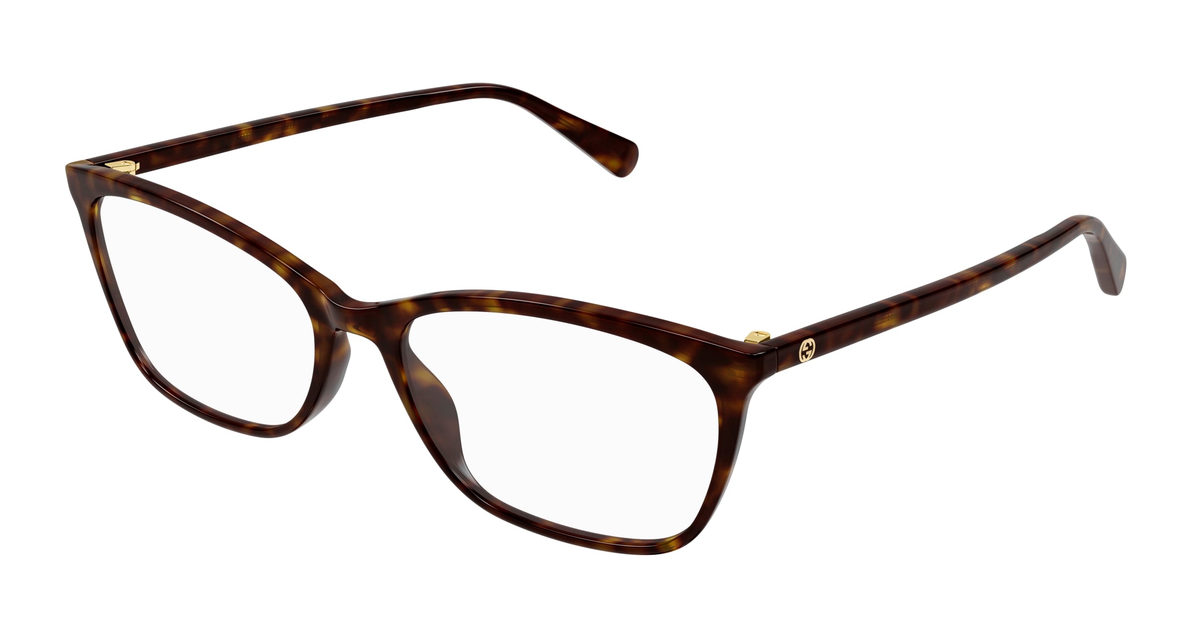 Gucci Donna Gucci GG1930O 002 Montature da vista Acetato Havana Trasparente Squadrata