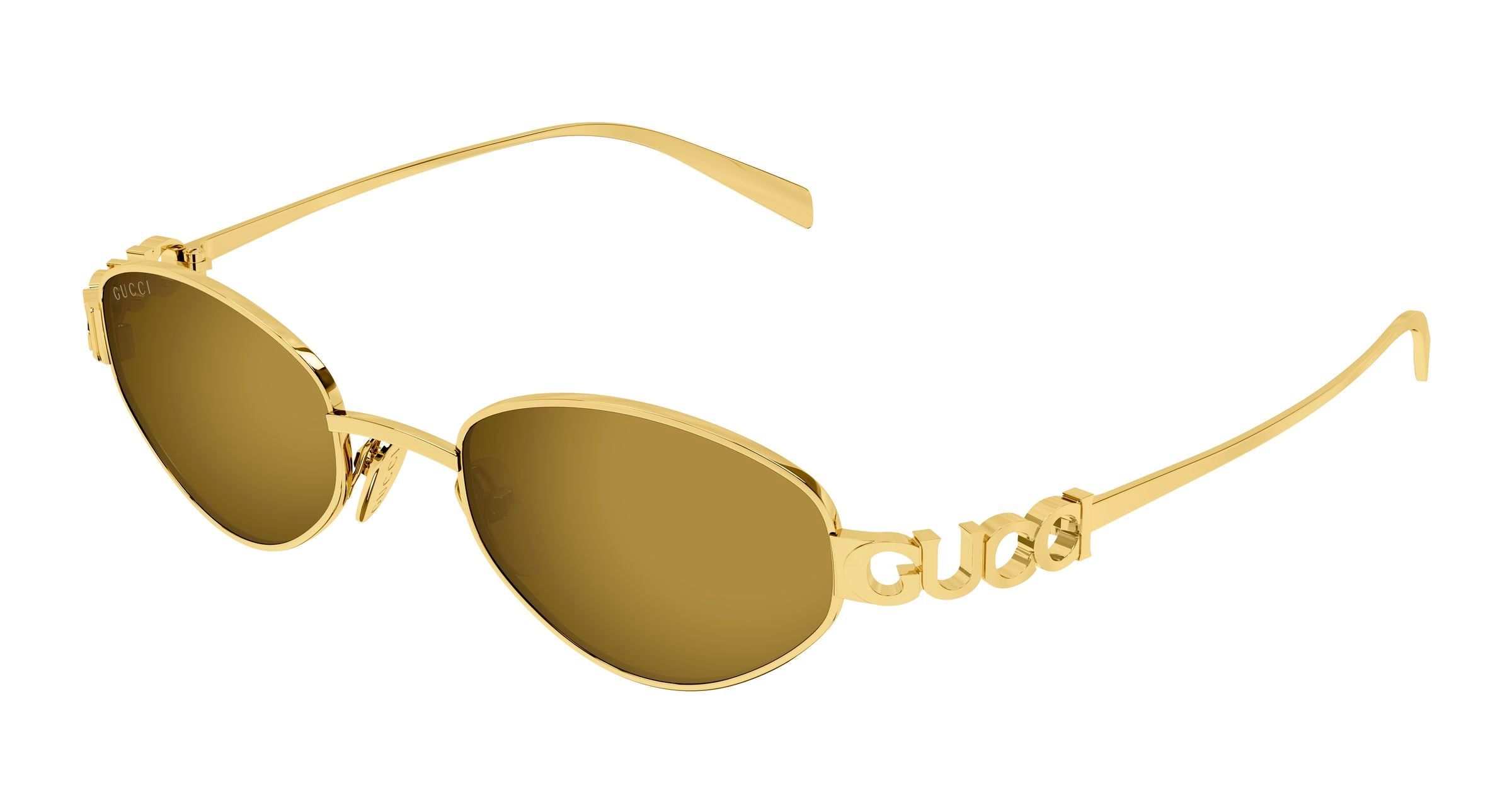 Gucci Donna Gucci GG1935S 003 Occhiali da sole Metallo Oro Bronzo Geometrica Gucci Donna Gucci GG1935S 003 Occhiali da sole Metallo Oro Bronzo Geometrica