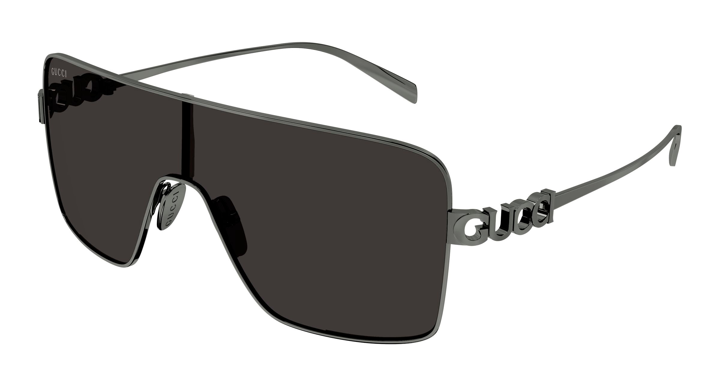 Gucci Donna Gucci GG1936S 002 Occhiali da sole Metallo Rutenio Grigio Maschera