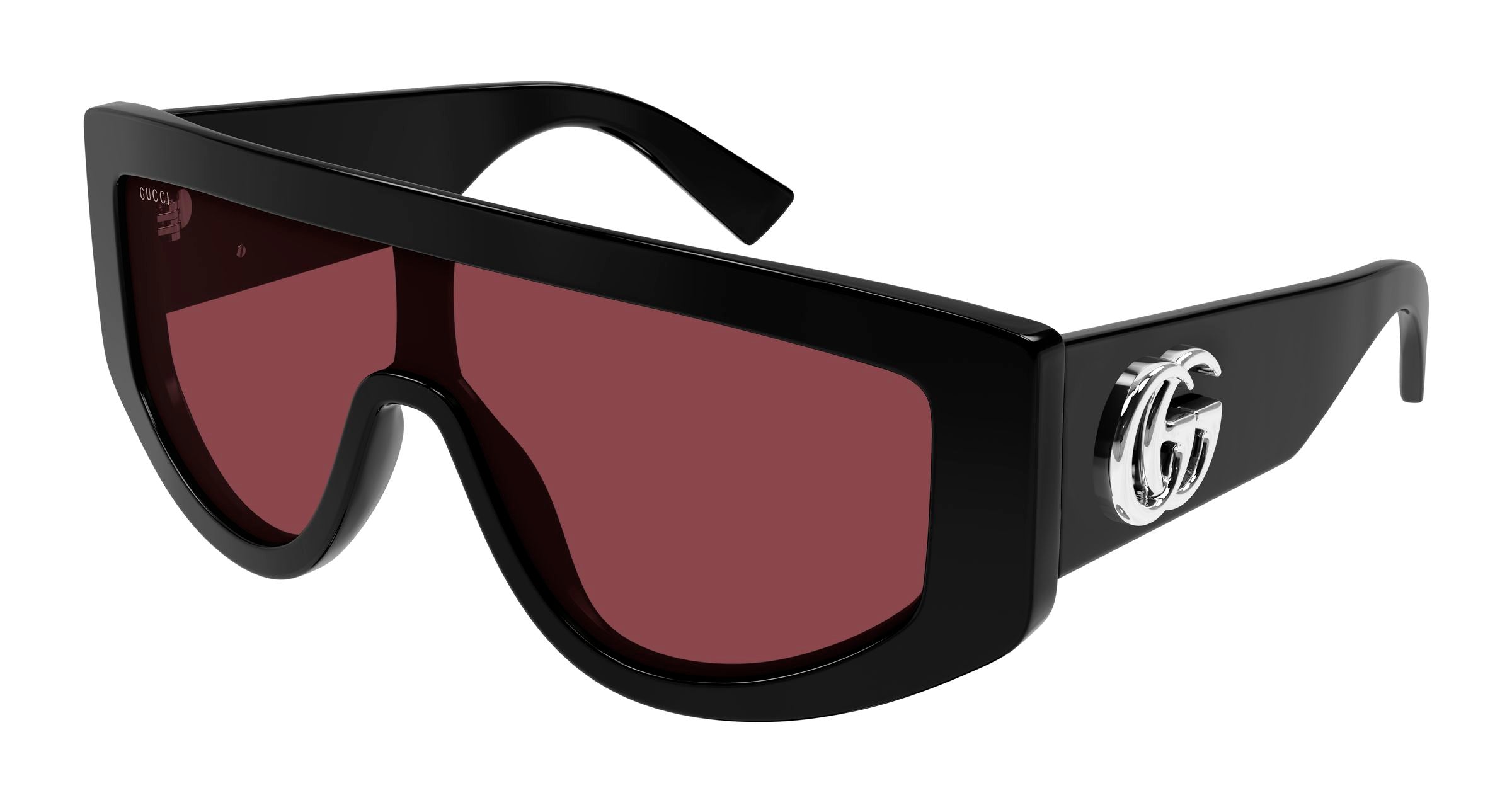 Gucci Donna Gucci GG1950S 002 Occhiali da sole Acetato Nero Rosso Maschera