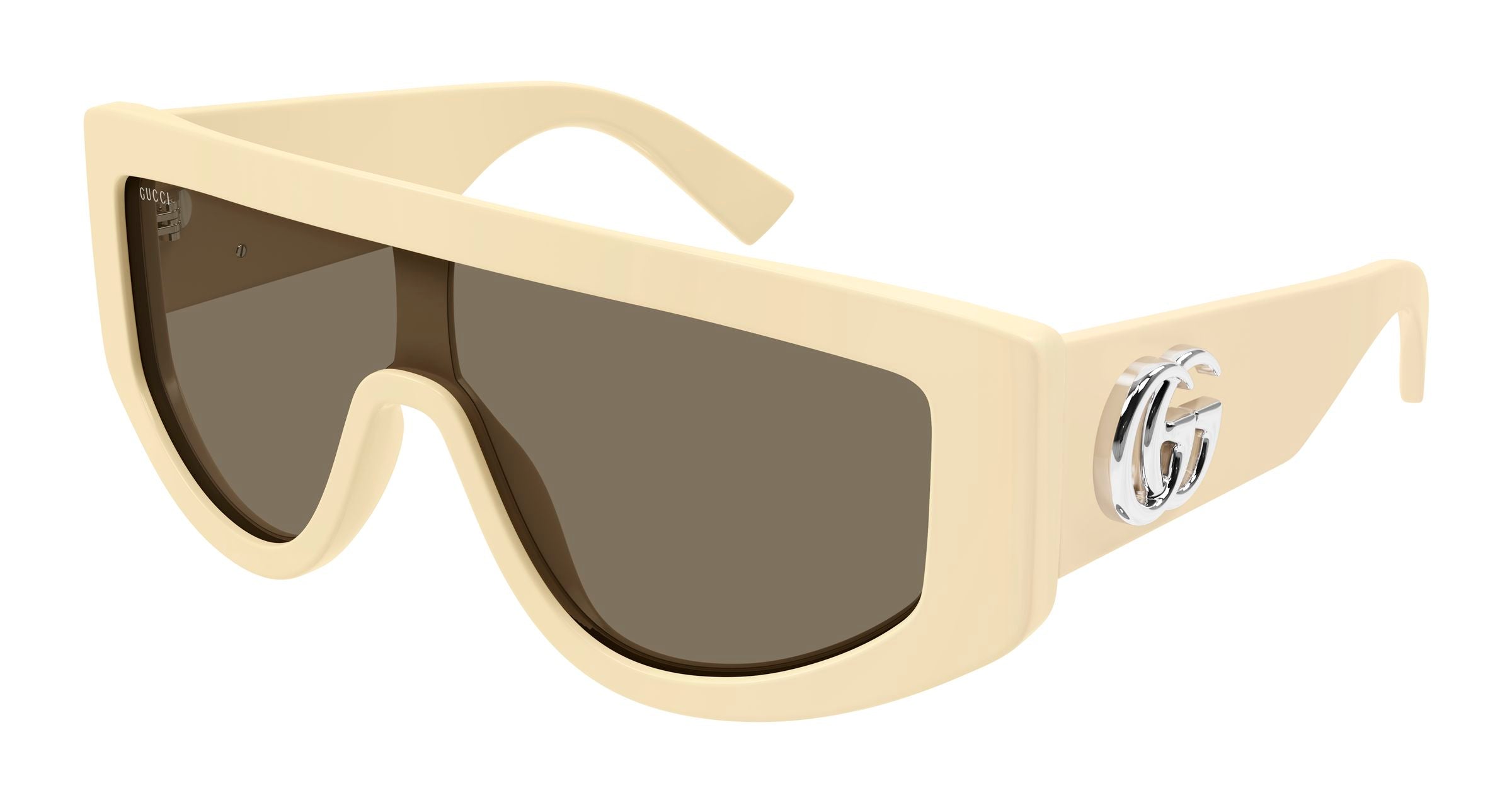 Gucci Donna Gucci GG1950S 004 Occhiali da sole Acetato Avorio Marrone Maschera