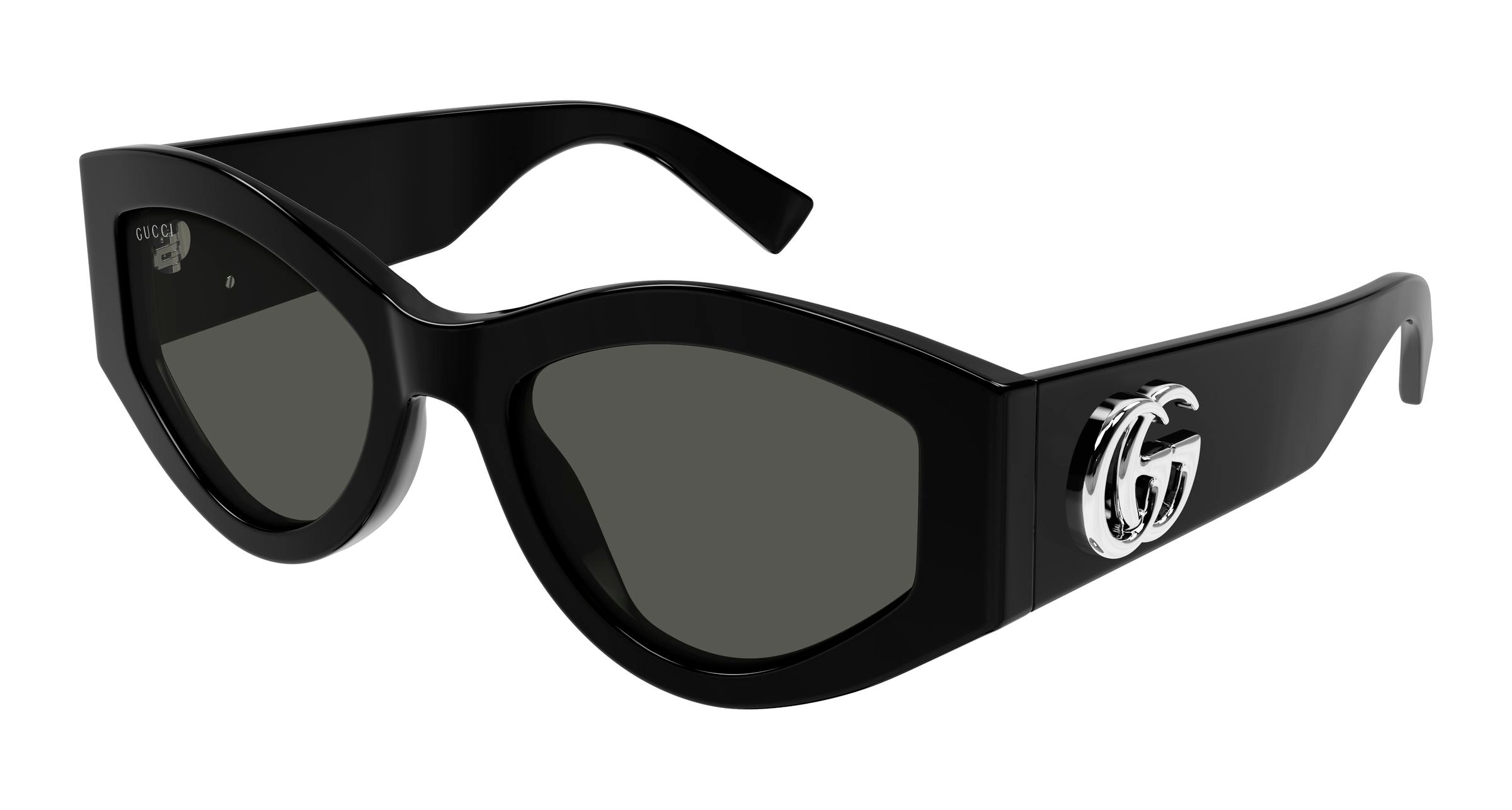 Gucci Donna Gucci GG1951S 001 Occhiali da sole Acetato Nero Grigio Geometrica