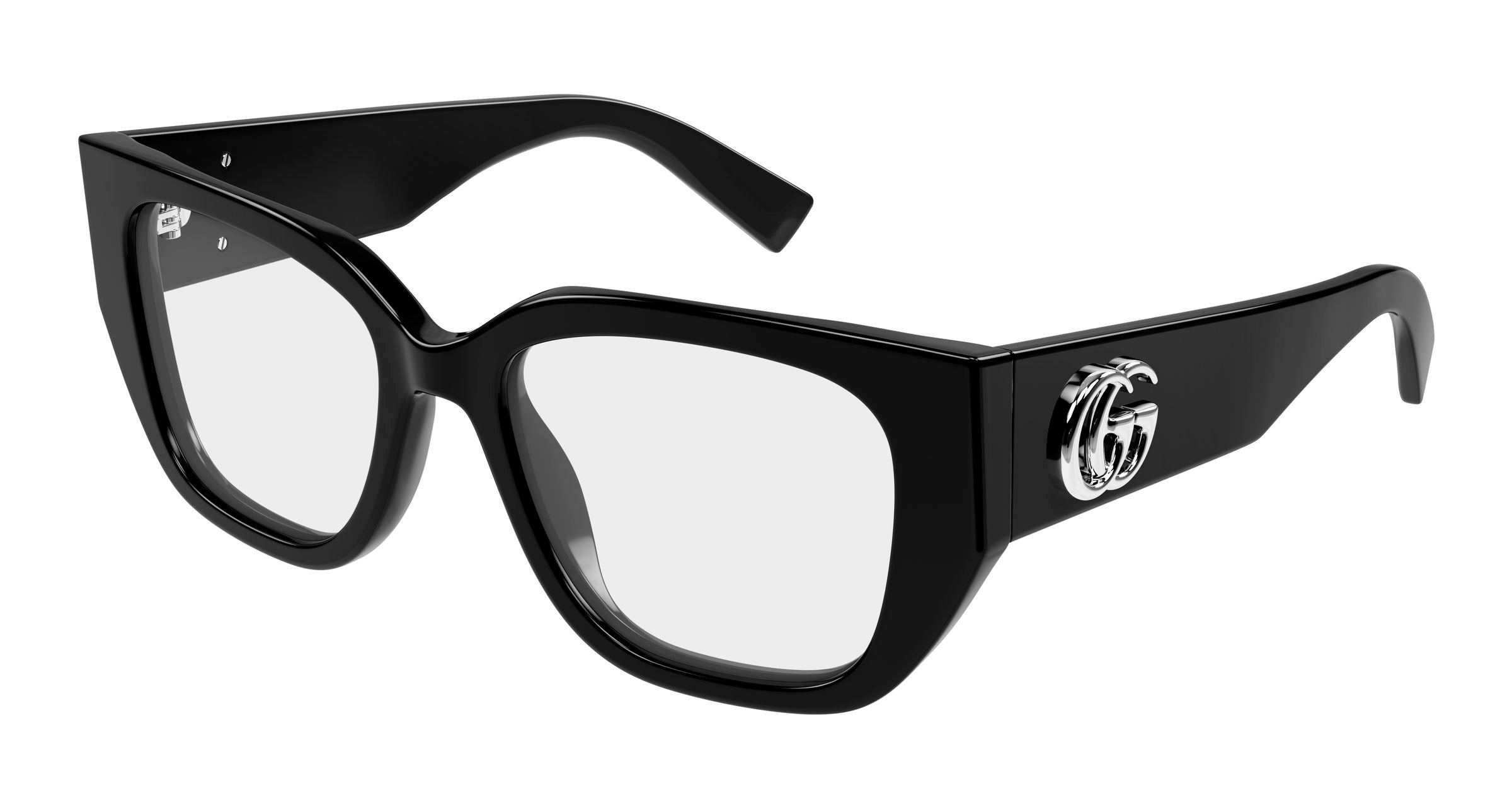 Gucci Donna Gucci GG1952O 001 Montature da vista Acetato Nero Trasparente Farfalla Gucci Donna Gucci GG1952O 001 Montature da vista Acetato Nero Trasparente Farfalla