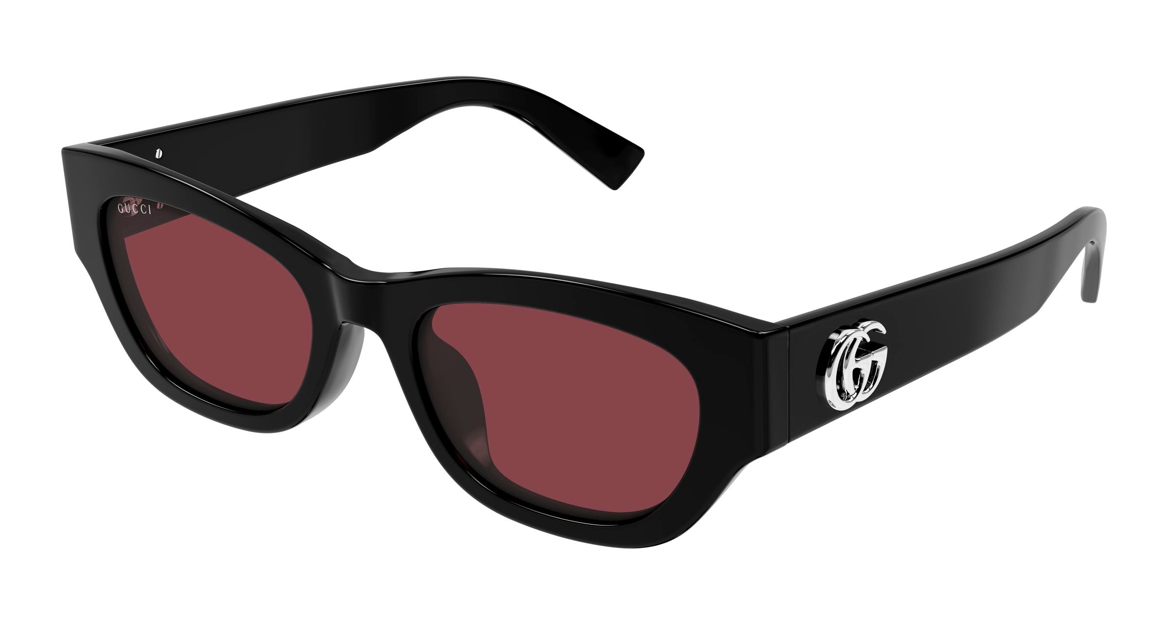 Gucci Donna Gucci GG1954SA 004 Occhiali da sole Acetato Nero Rosso Cat Eye