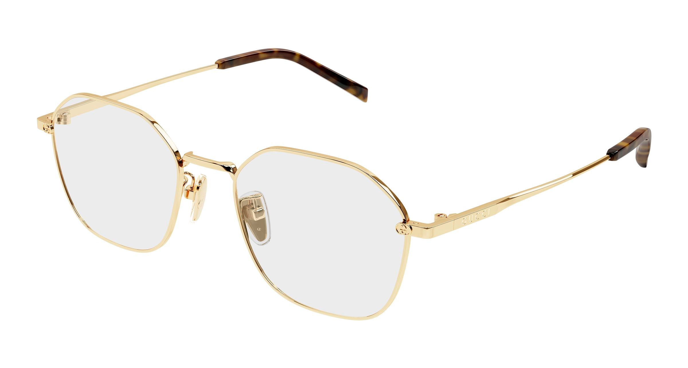 Gucci Donna Gucci GG1956OK 001 Montature da vista Metallo Oro Trasparente Squadrata Gucci Donna Gucci GG1956OK 001 Montature da vista Metallo Oro Trasparente Squadrata