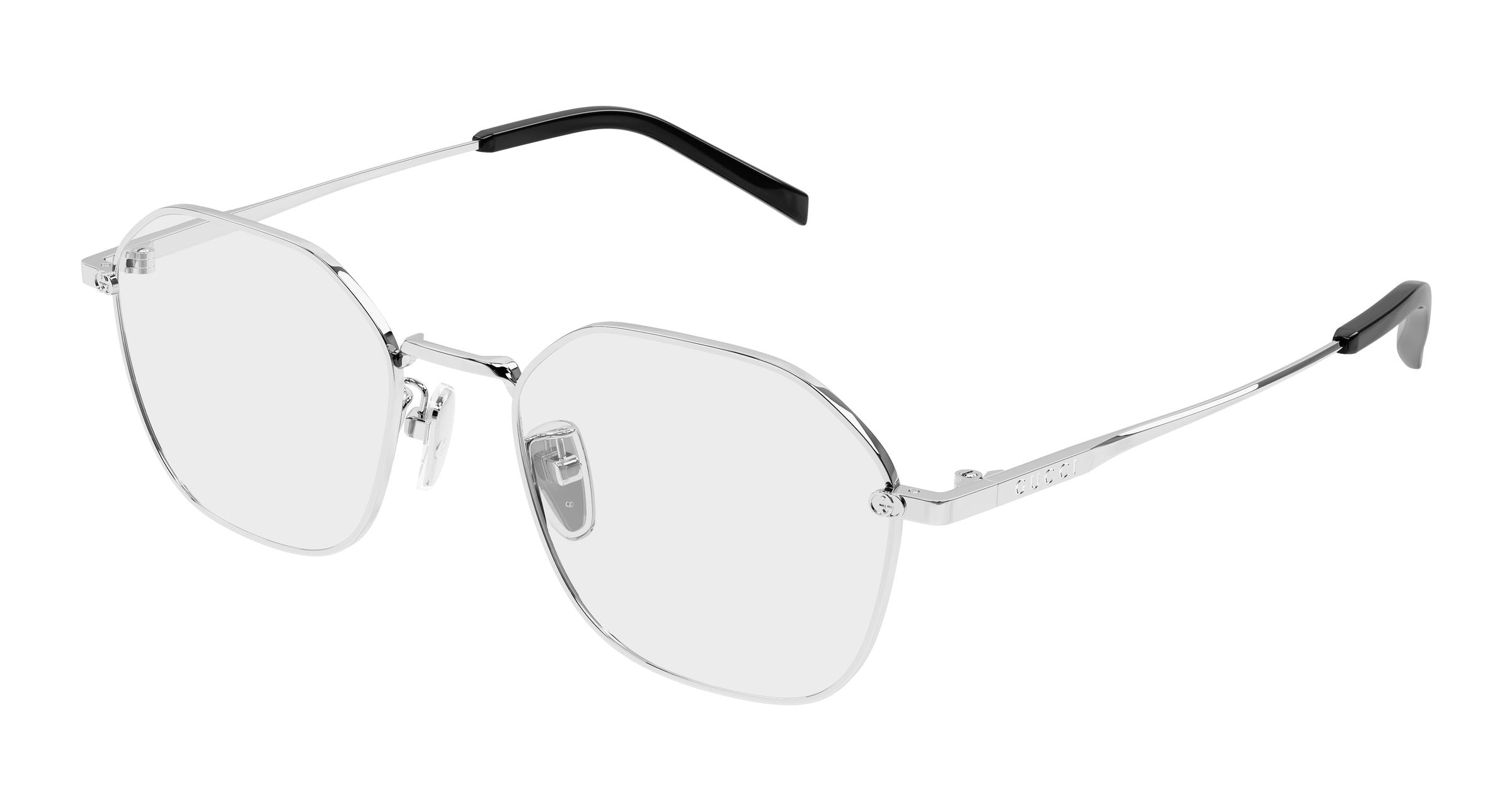 Gucci Donna Gucci GG1956OK 002 Montature da vista Metallo Argento Trasparente Squadrata Gucci Donna Gucci GG1956OK 002 Montature da vista Metallo Argento Trasparente Squadrata