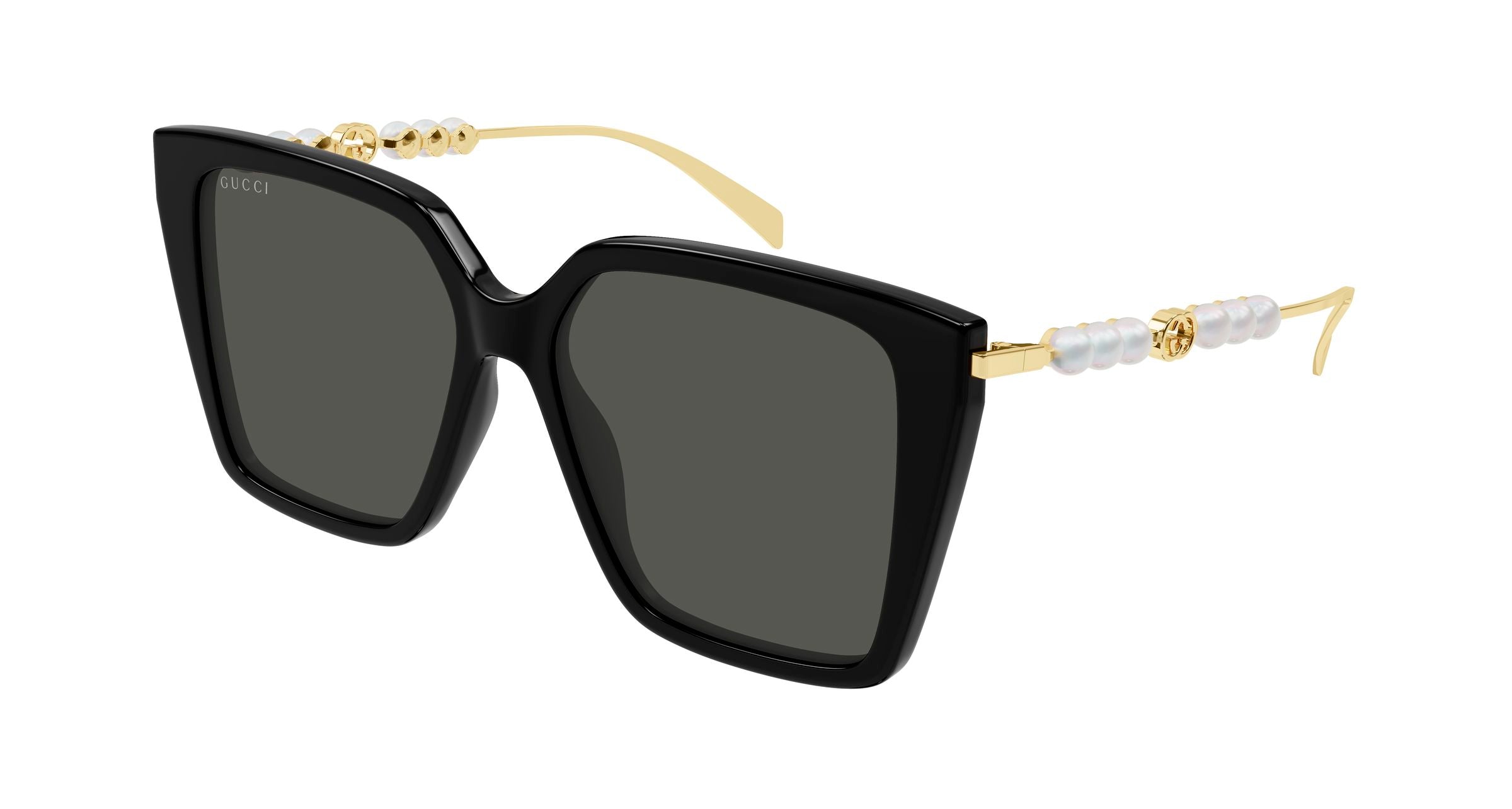 Gucci Donna Gucci GG1967S 001 Occhiali da sole Acetato Nero Grigio Farfalla