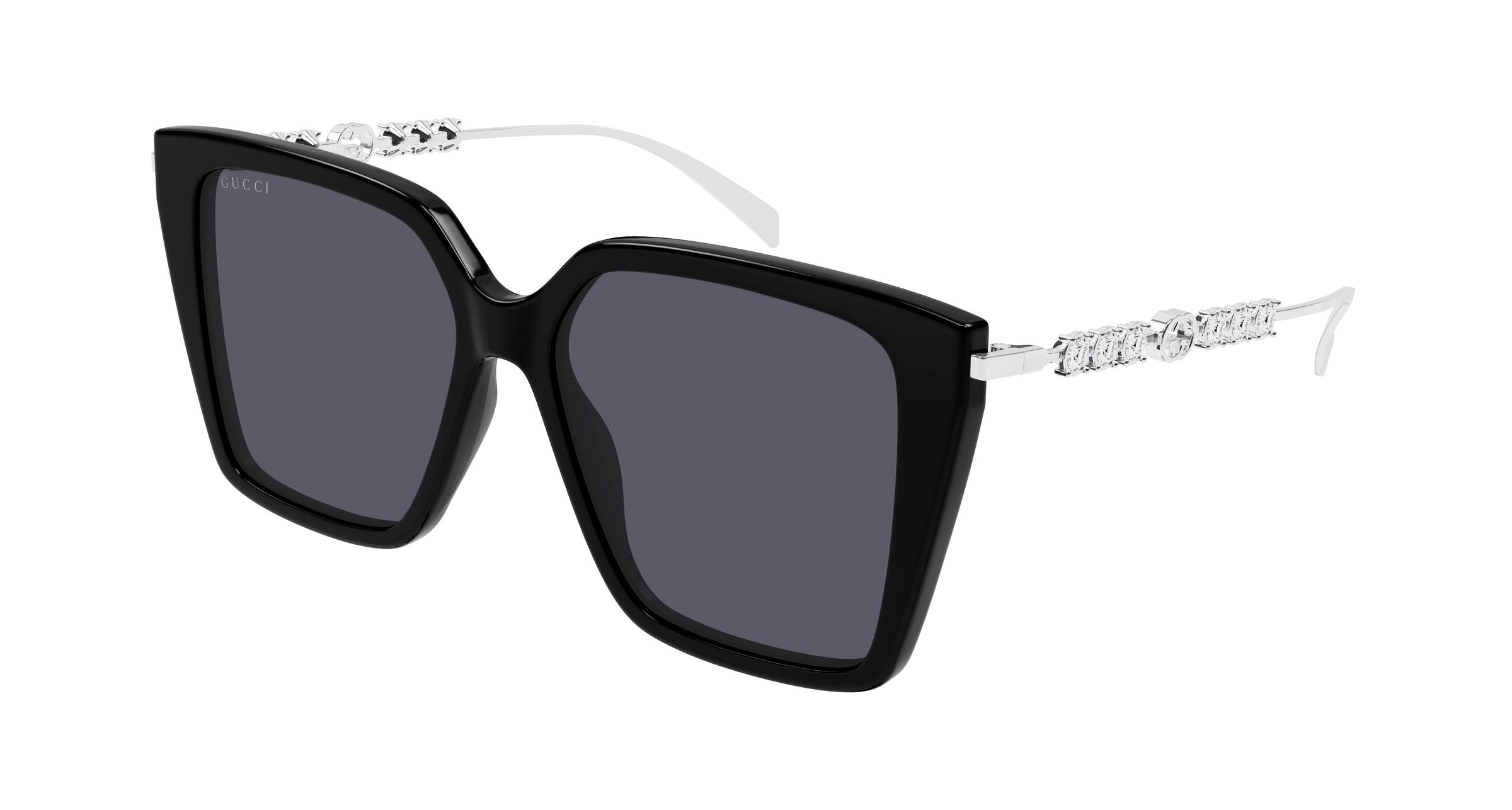 Gucci Donna Gucci GG1967S 002 Occhiali da sole Acetato Nero Grigio Farfalla