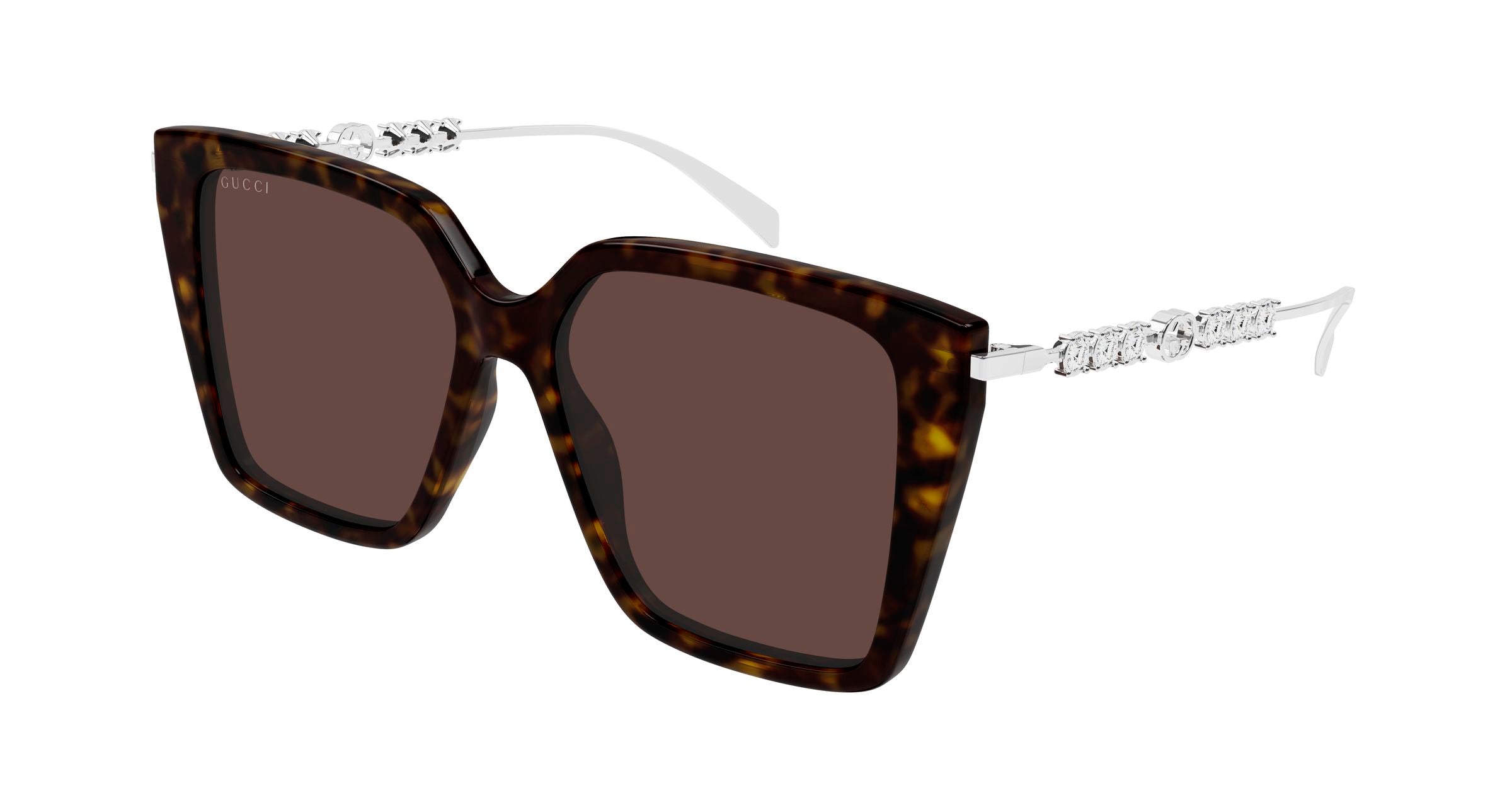 Gucci Donna Gucci GG1967S 003 Occhiali da sole Acetato Havana Marrone Farfalla