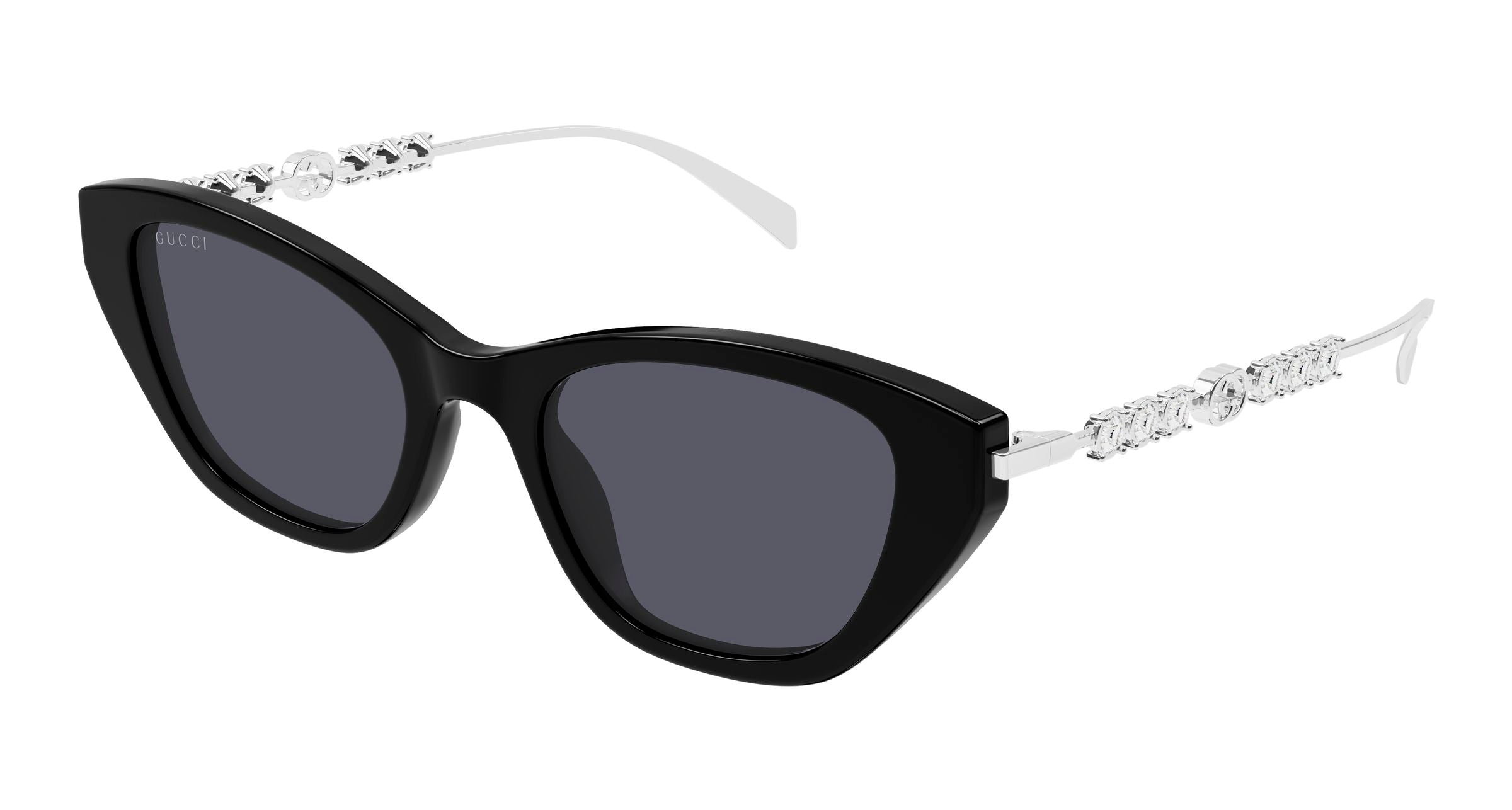 Gucci Donna Gucci GG1968S 002 Occhiali da sole Acetato Nero Grigio Cat Eye