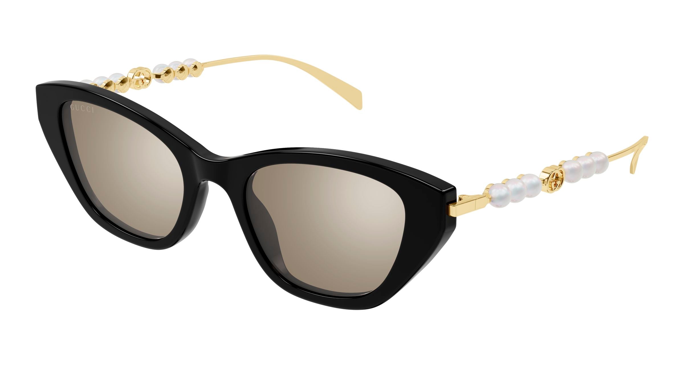 Gucci Donna Gucci GG1968S 004 Occhiali da sole Acetato Nero Marrone Cat Eye