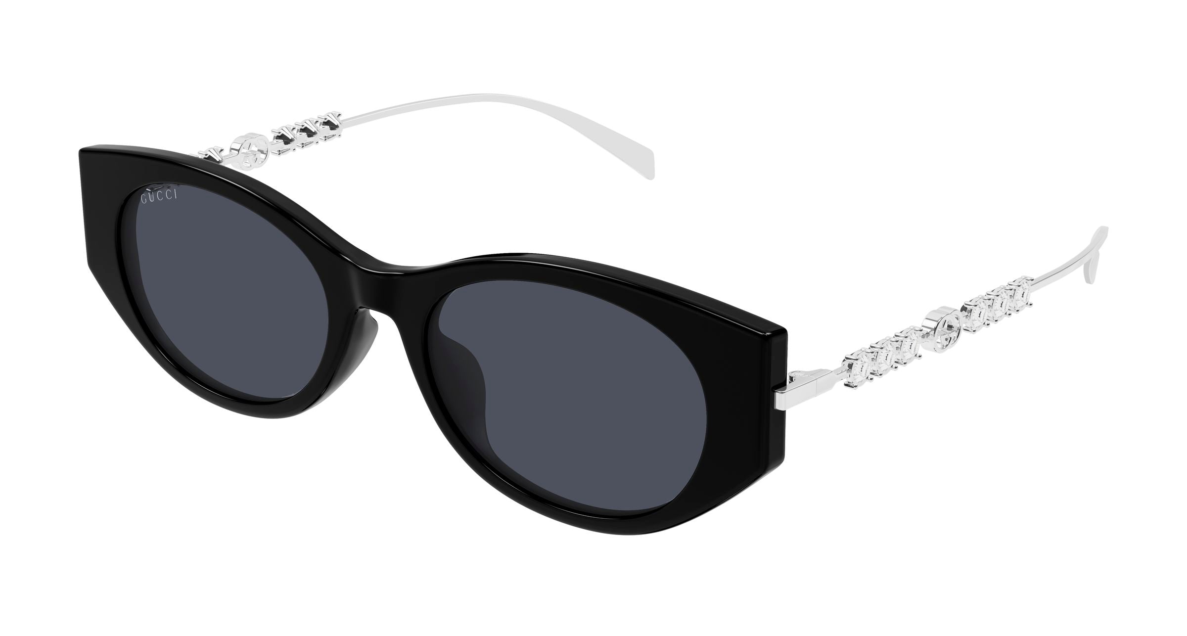 Gucci Donna Gucci GG1970SA 002 Occhiali da sole Acetato Nero Grigio Cat Eye