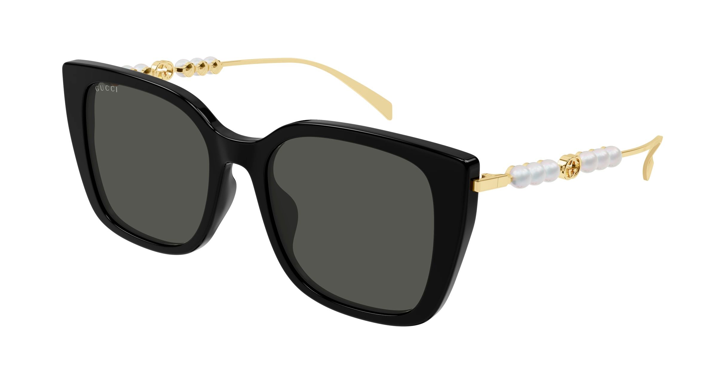 Gucci Donna Gucci GG1971SA 001 Occhiali da sole Acetato Nero Grigio Farfalla