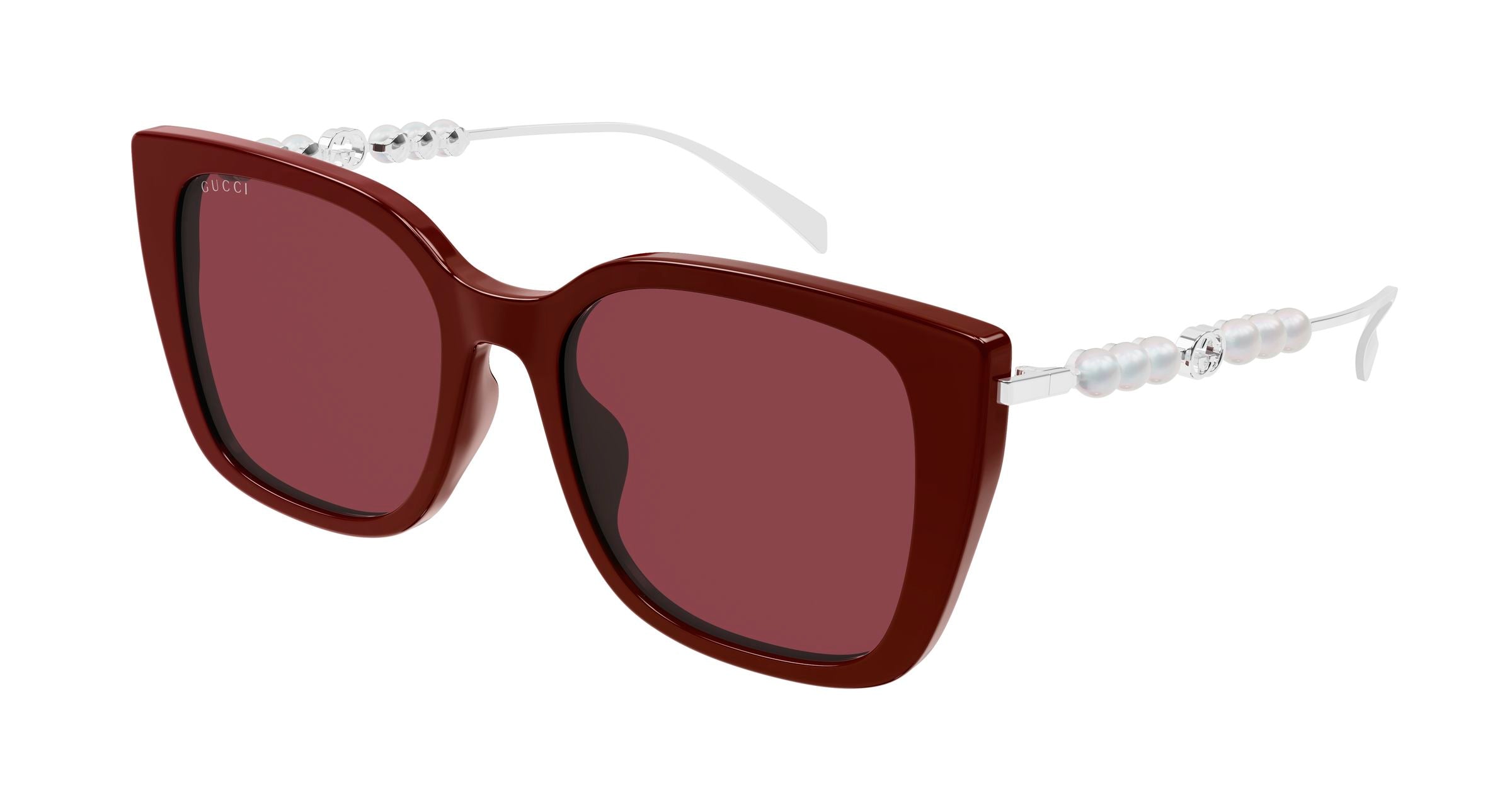 Gucci Donna Gucci GG1971SA 004 Occhiali da sole Acetato Bordeaux Rosso Farfalla