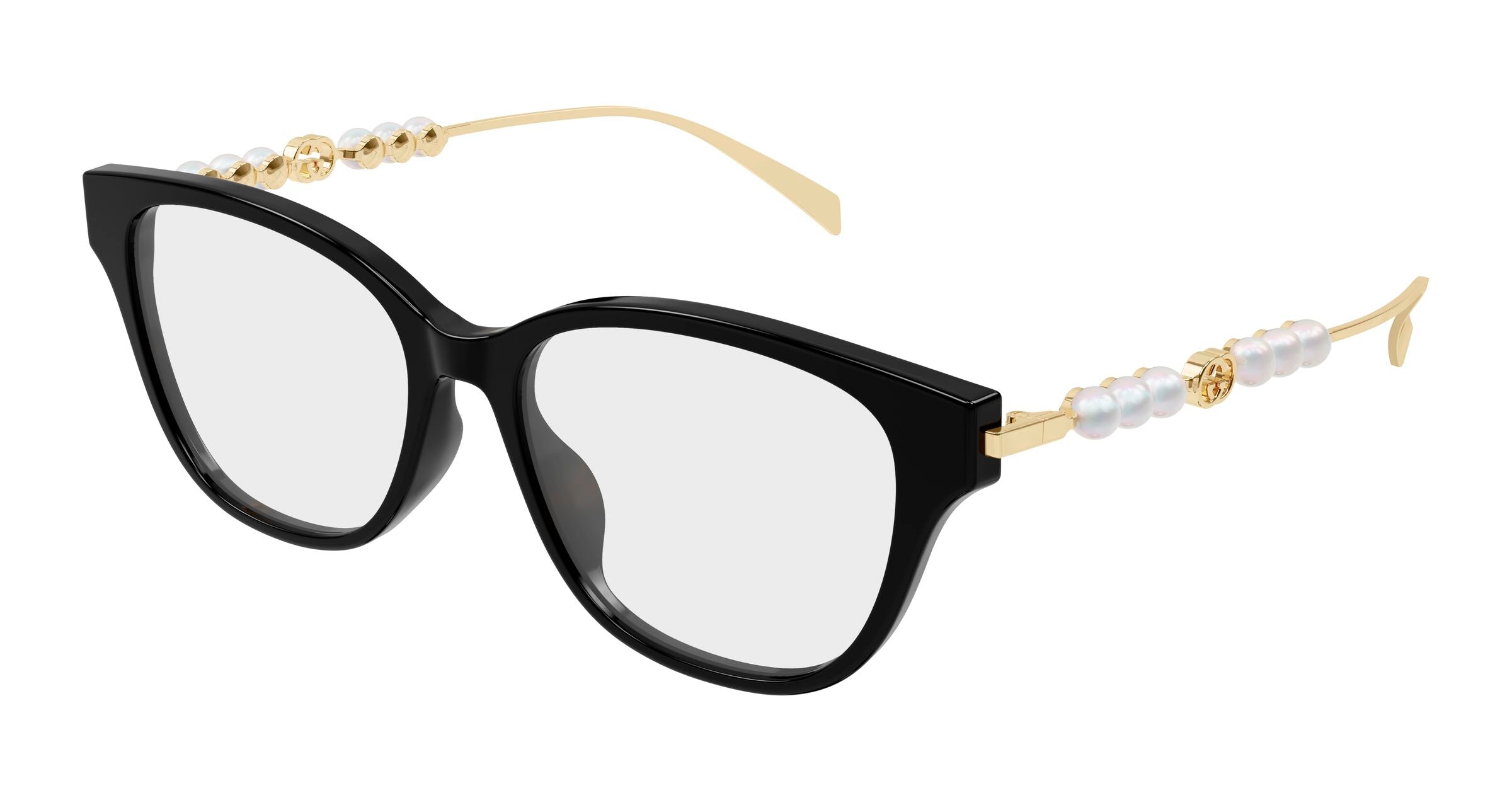 Gucci Donna Gucci GG1972OA 001 Montature da vista Acetato Nero Trasparente Rotonda Gucci Donna Gucci GG1972OA 001 Montature da vista Acetato Nero Trasparente Rotonda