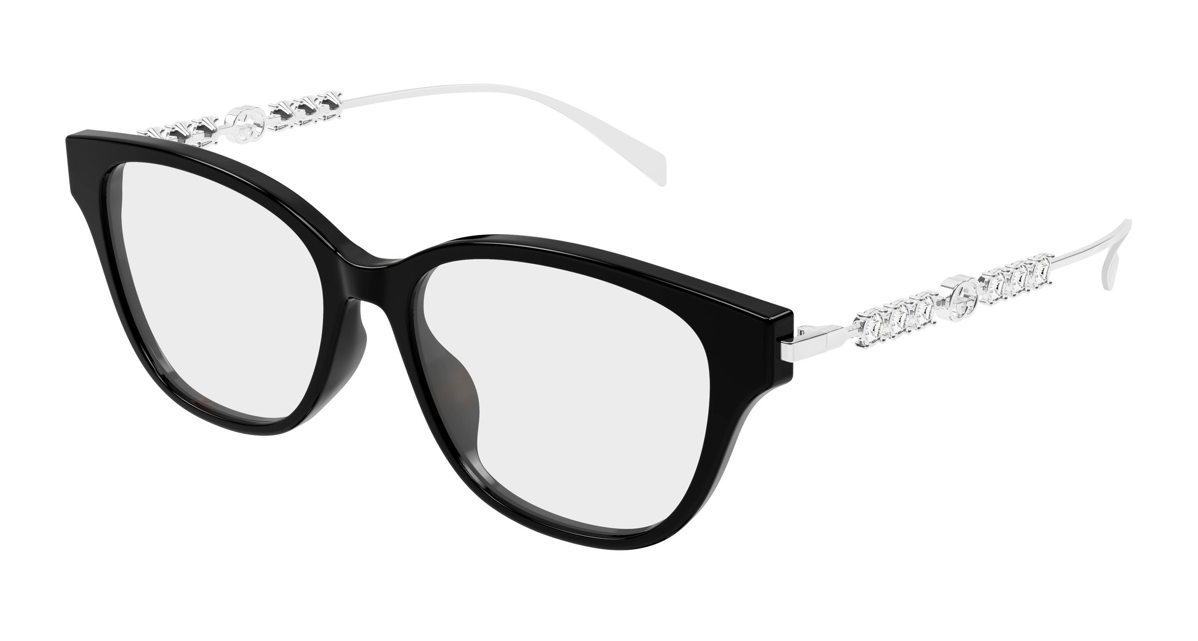 Gucci Donna Gucci GG1972OA 002 Montature da vista Acetato Nero Trasparente Rotonda Gucci Donna Gucci GG1972OA 002 Montature da vista Acetato Nero Trasparente Rotonda