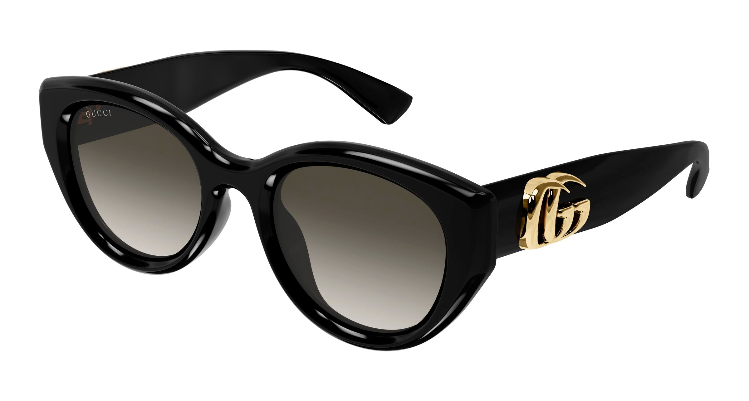Gucci Donna Gucci GG1976SK 002 Occhiali da sole Iniettato Nero Grigio Rotonda Gucci Donna Gucci GG1976SK 002 Occhiali da sole Iniettato Nero Grigio Rotonda