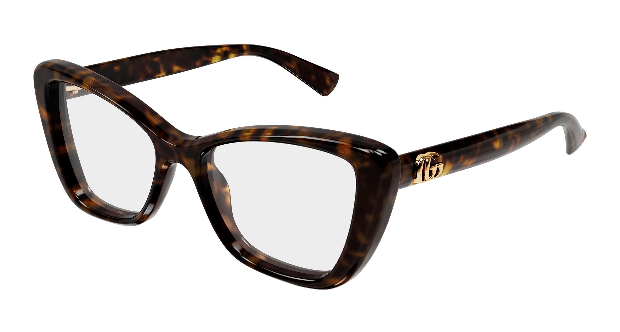 Gucci Donna Gucci GG1977O 002 Montature da vista Iniettato Havana Trasparente Cat Eye Gucci Donna Gucci GG1977O 002 Montature da vista Iniettato Havana Trasparente Cat Eye