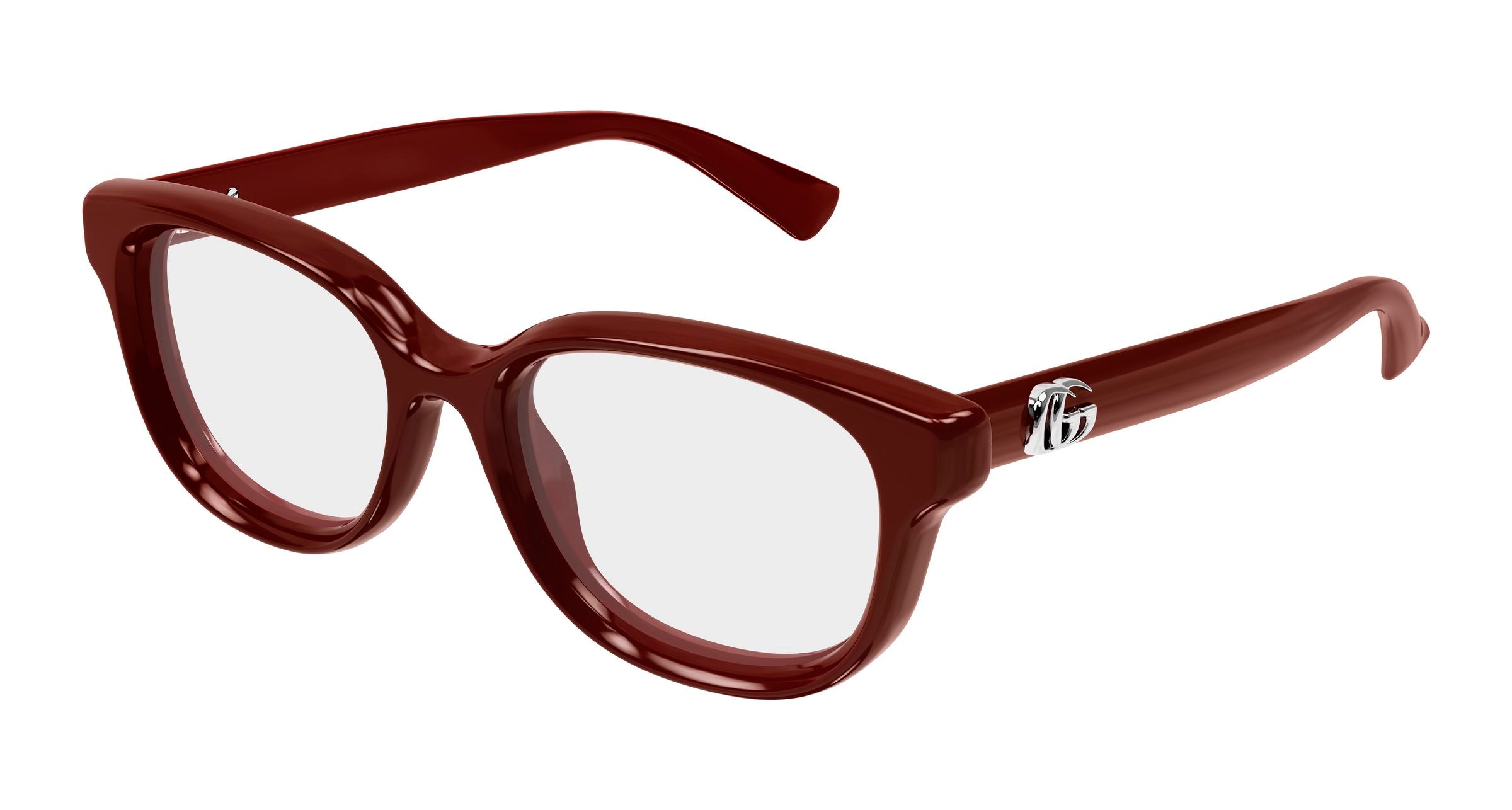 Gucci Donna Gucci GG1978O 007 Montature da vista Iniettato Bordeaux Trasparente Squadrata
